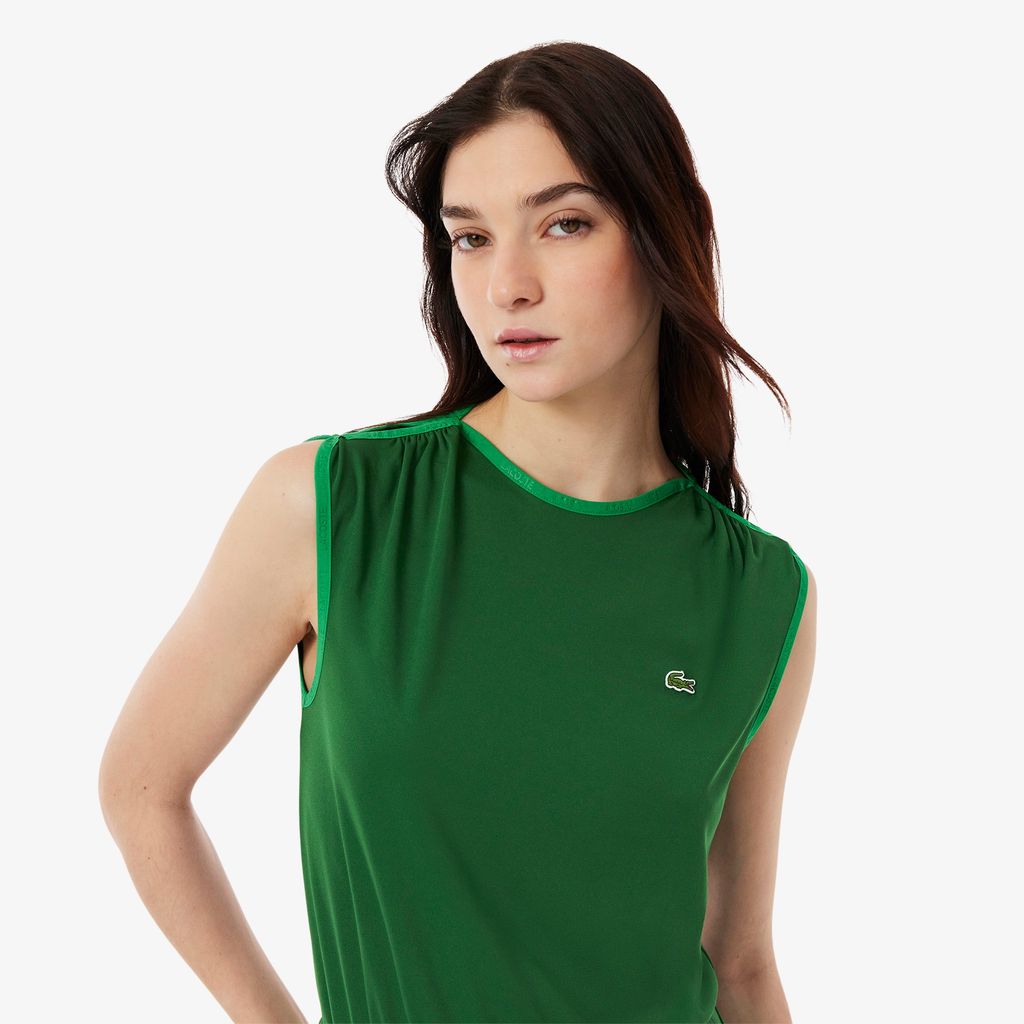 Đầm Xếp Ly Không Tay Lacoste Nữ