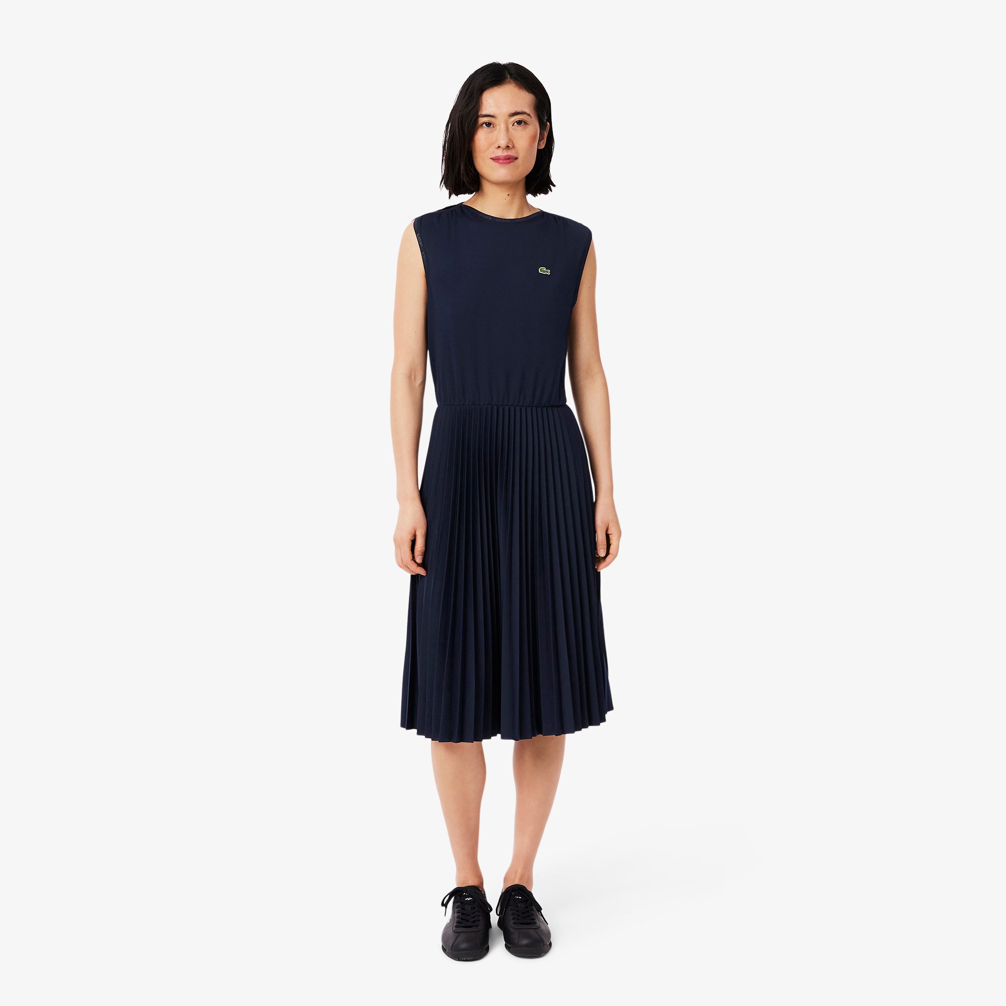 Đầm Xếp Ly Không Tay Lacoste Nữ