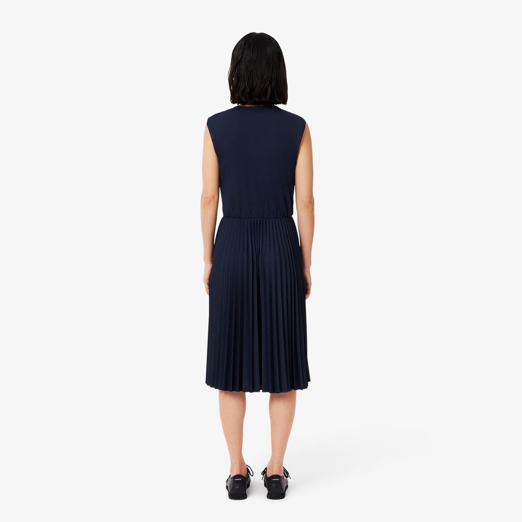 Đầm Xếp Ly Không Tay Lacoste Nữ