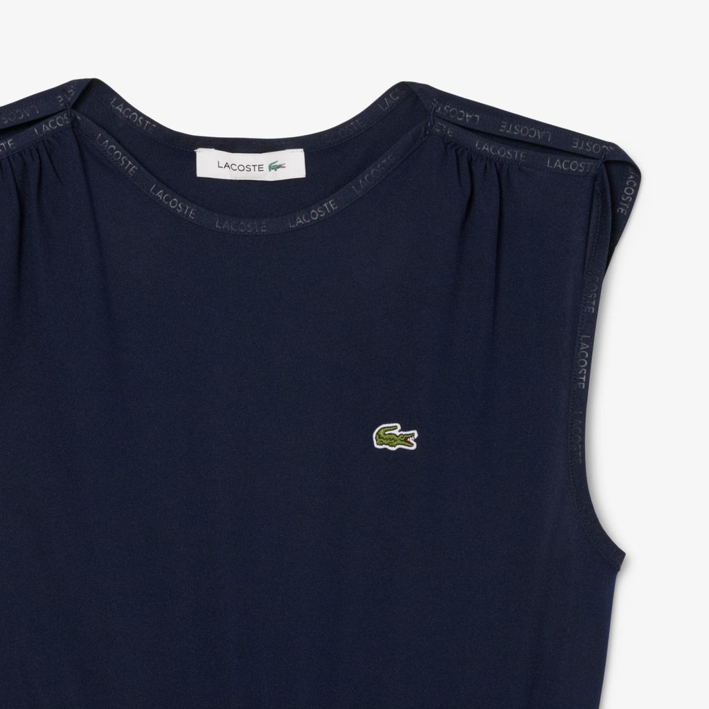 Đầm Xếp Ly Không Tay Lacoste Nữ