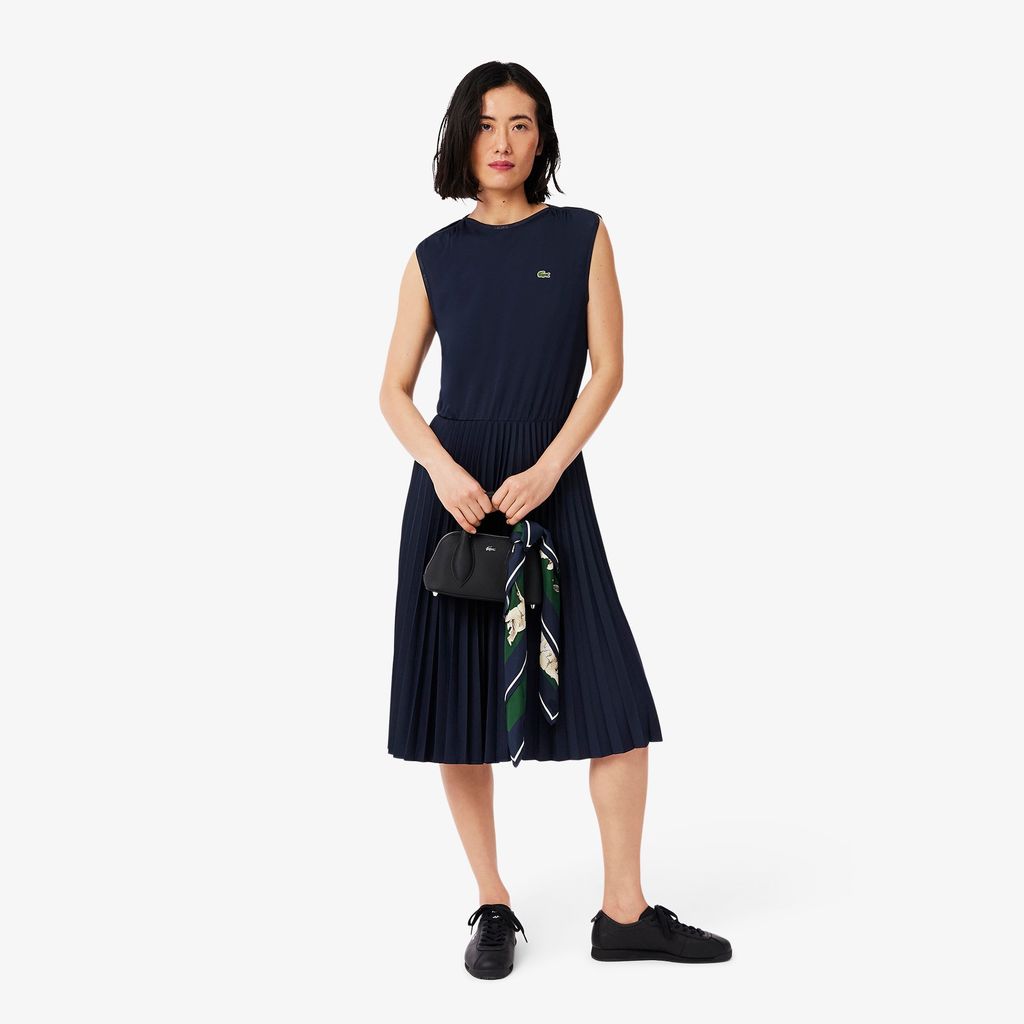 Đầm Xếp Ly Không Tay Lacoste Nữ