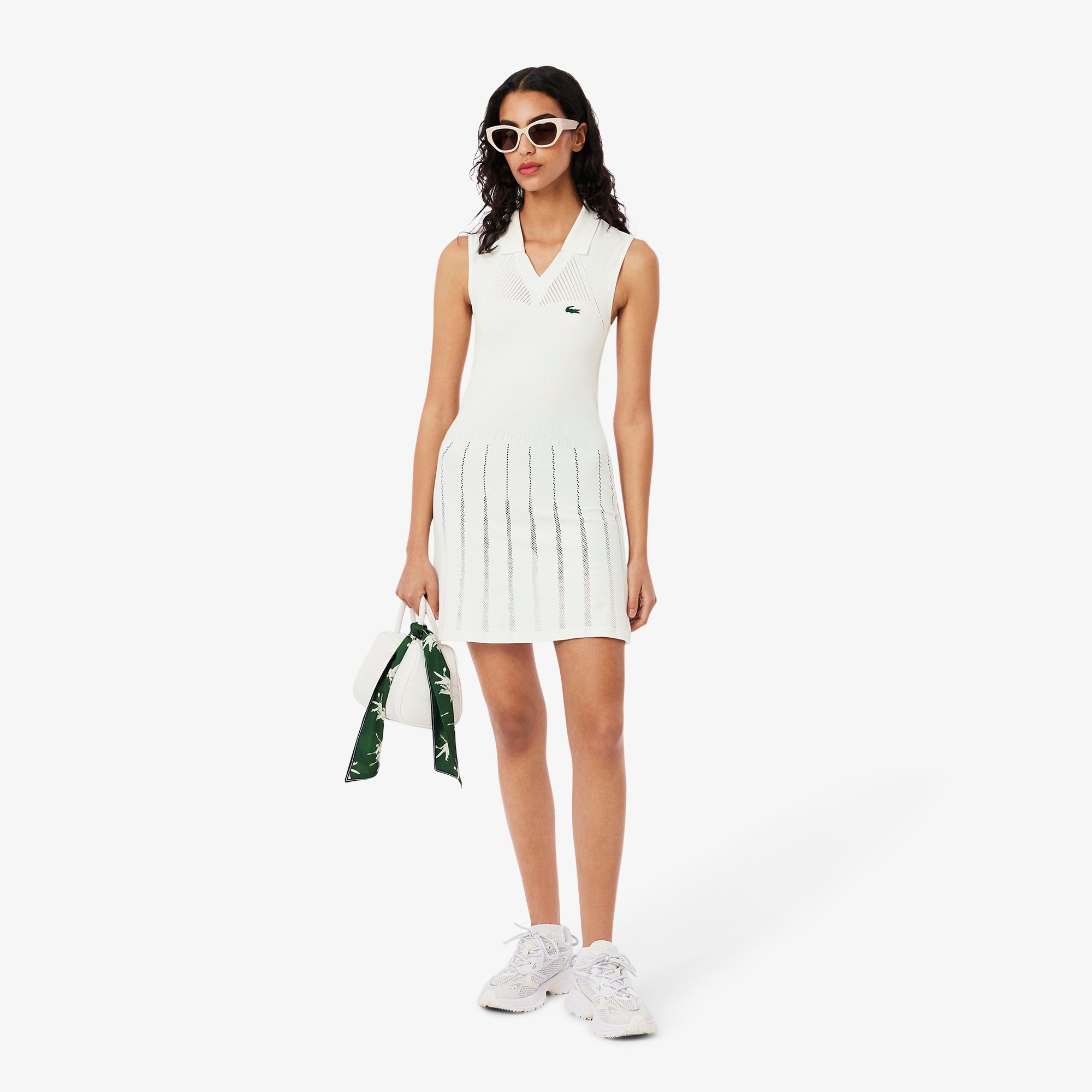 Đầm Và Quần Ngắn Tennis Lacoste Nữ Chất Liệu Co Giãn