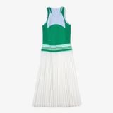 Đầm Tank Top Lacoste Nữ Xếp Ly Hoạ Tiết Phối Màu