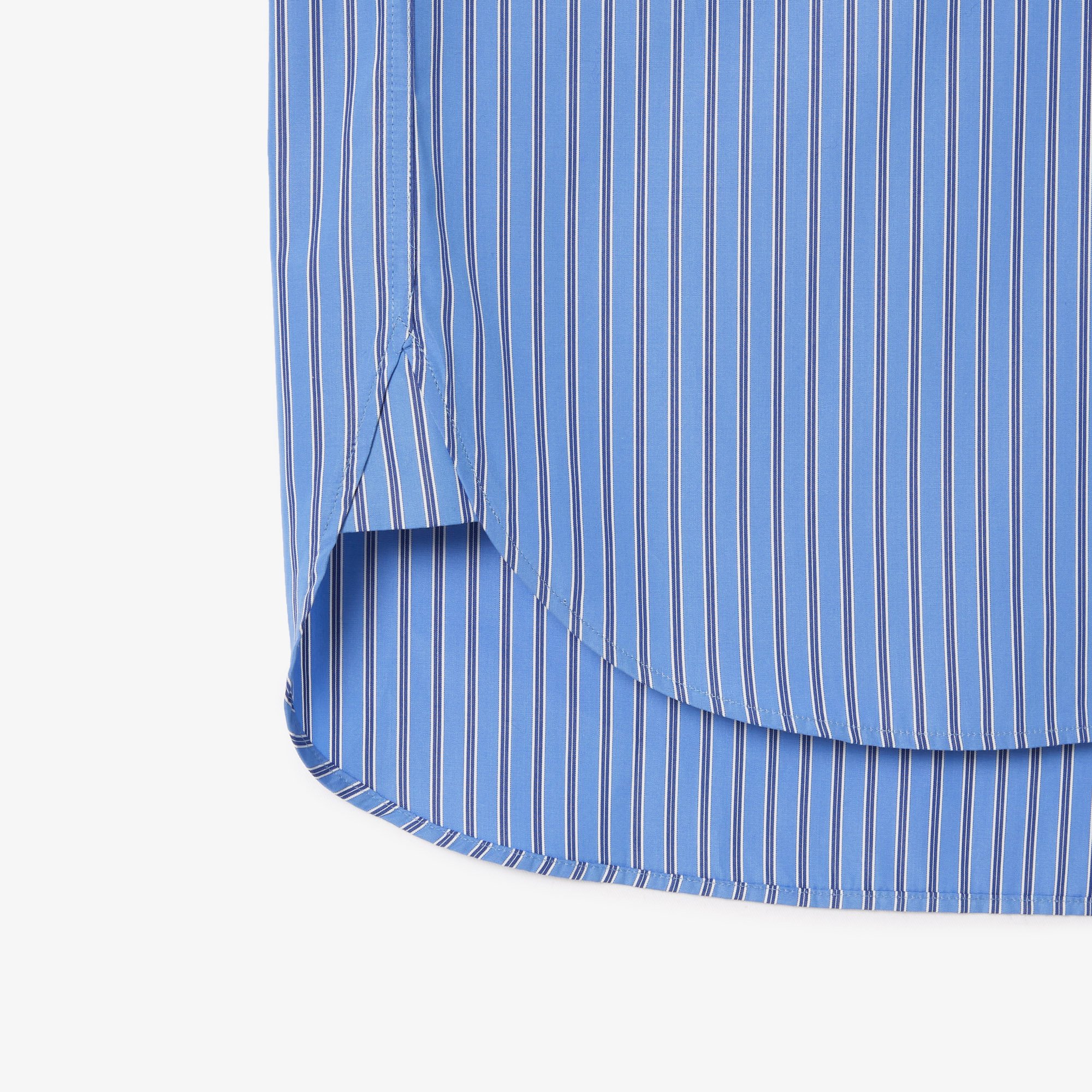 Đầm Sơ Mi Lacoste Nữ Tay Dài Kẻ Sọc Chất Liệu Poplin