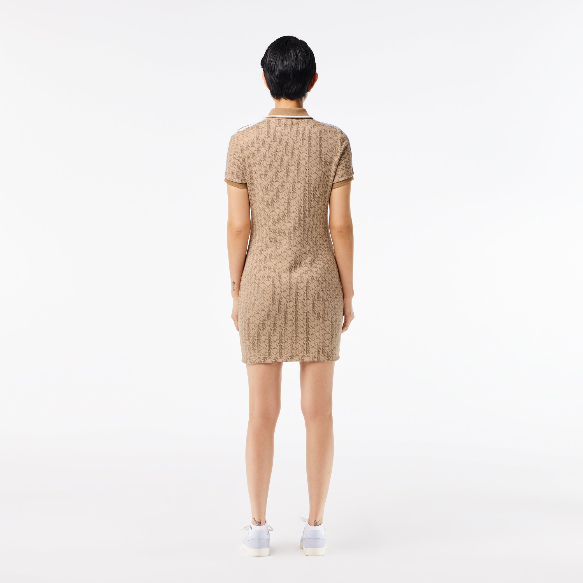 Đầm Lacoste Nữ Ôm Dáng Chất Liệu Jacquard Họa Tiết Monogram