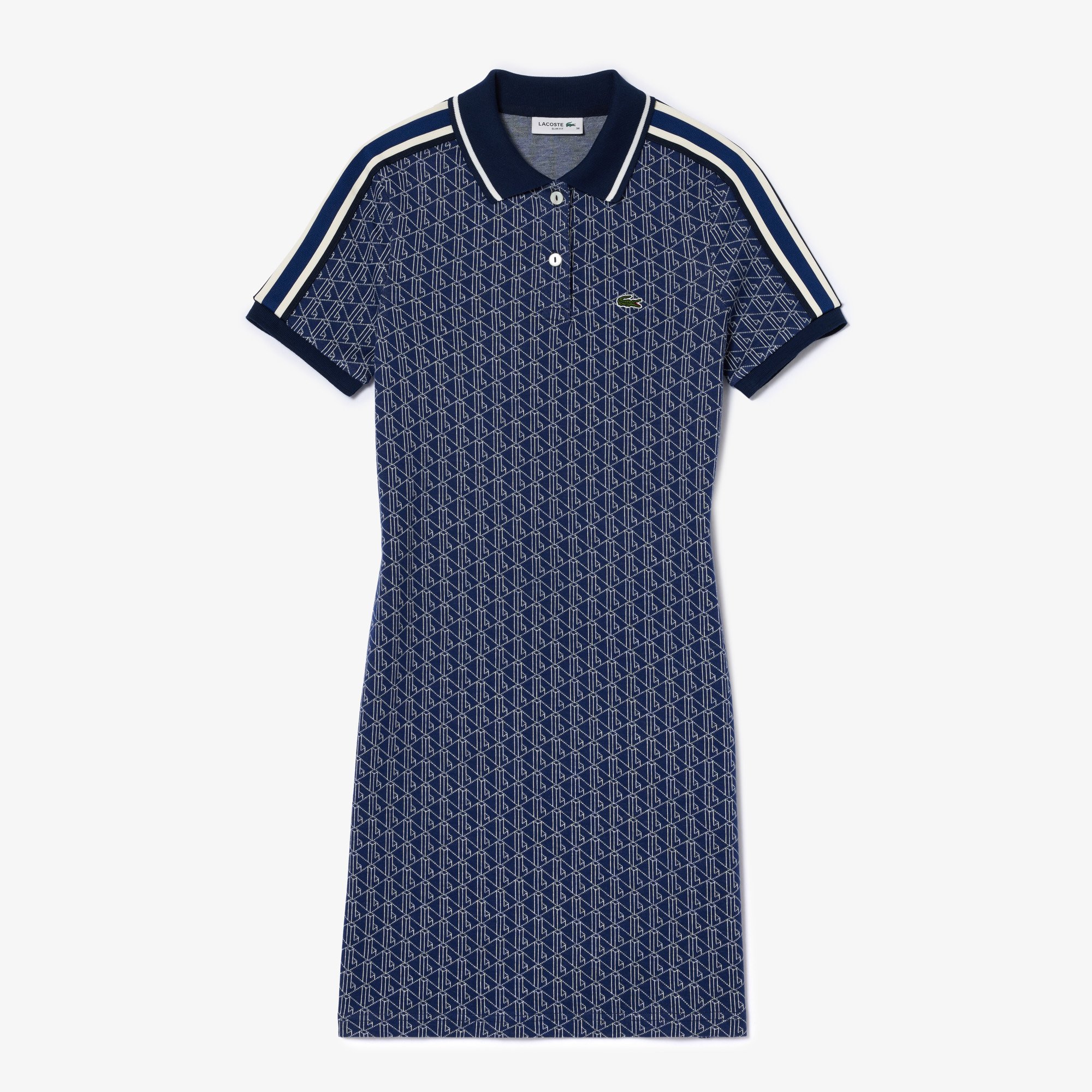 Đầm Lacoste Nữ Ôm Dáng Chất Liệu Jacquard Họa Tiết Monogram