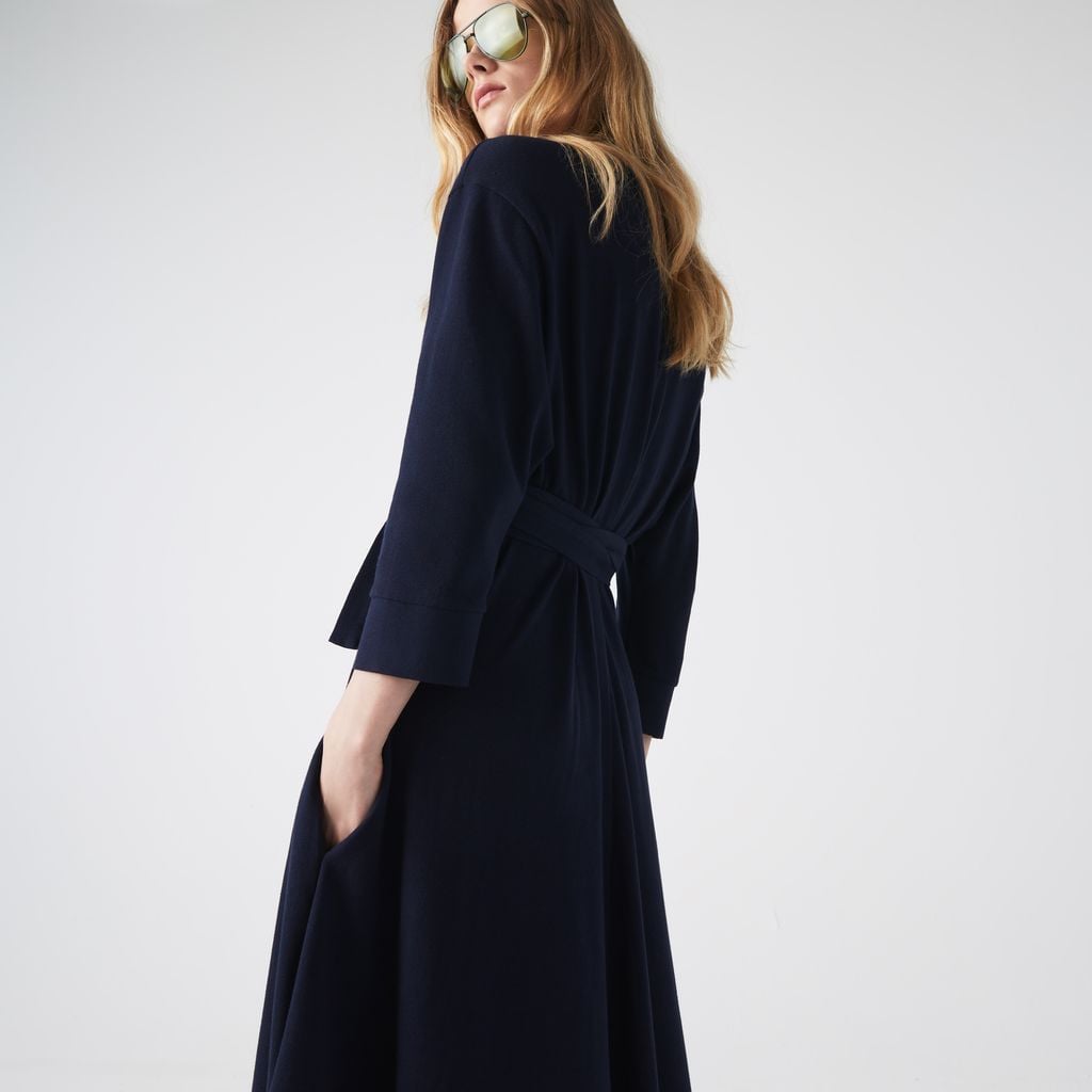 Đầm Polo Lacoste Nữ Có Đai Có Khuy Chất Liệu Cotton Piqué