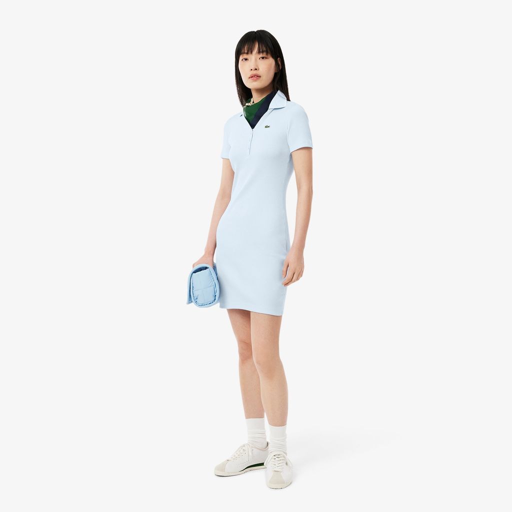 Đầm Polo Lacoste Nữ Cổ V Chất Liệu Cotton