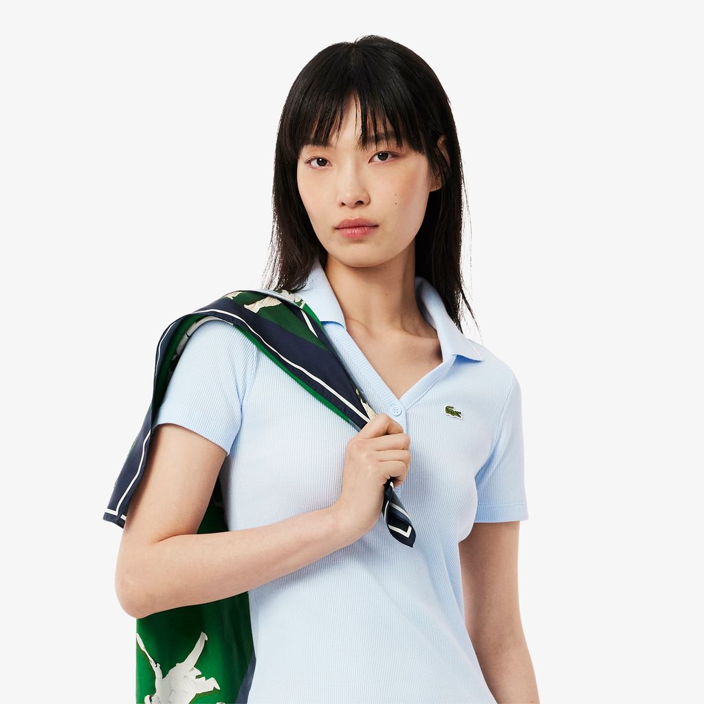 Đầm Polo Lacoste Nữ Cổ V Chất Liệu Cotton