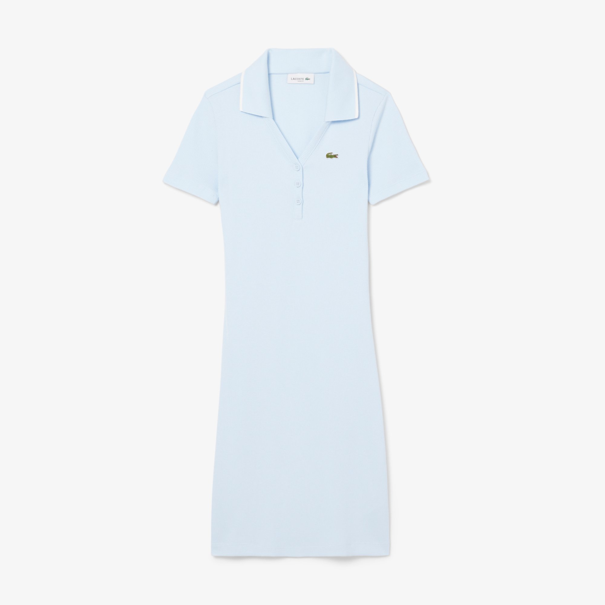 Đầm Polo Lacoste Nữ Cổ V Chất Liệu Cotton