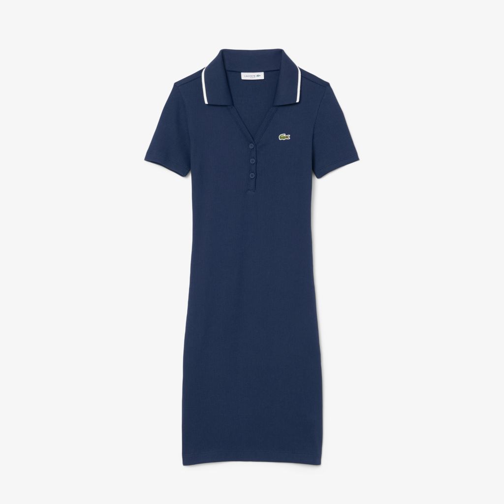 Đầm Polo Lacoste Nữ Cổ V Chất Liệu Cotton