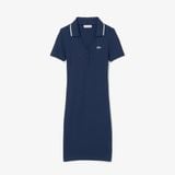 Đầm Polo Lacoste Nữ Cổ V Chất Liệu Cotton