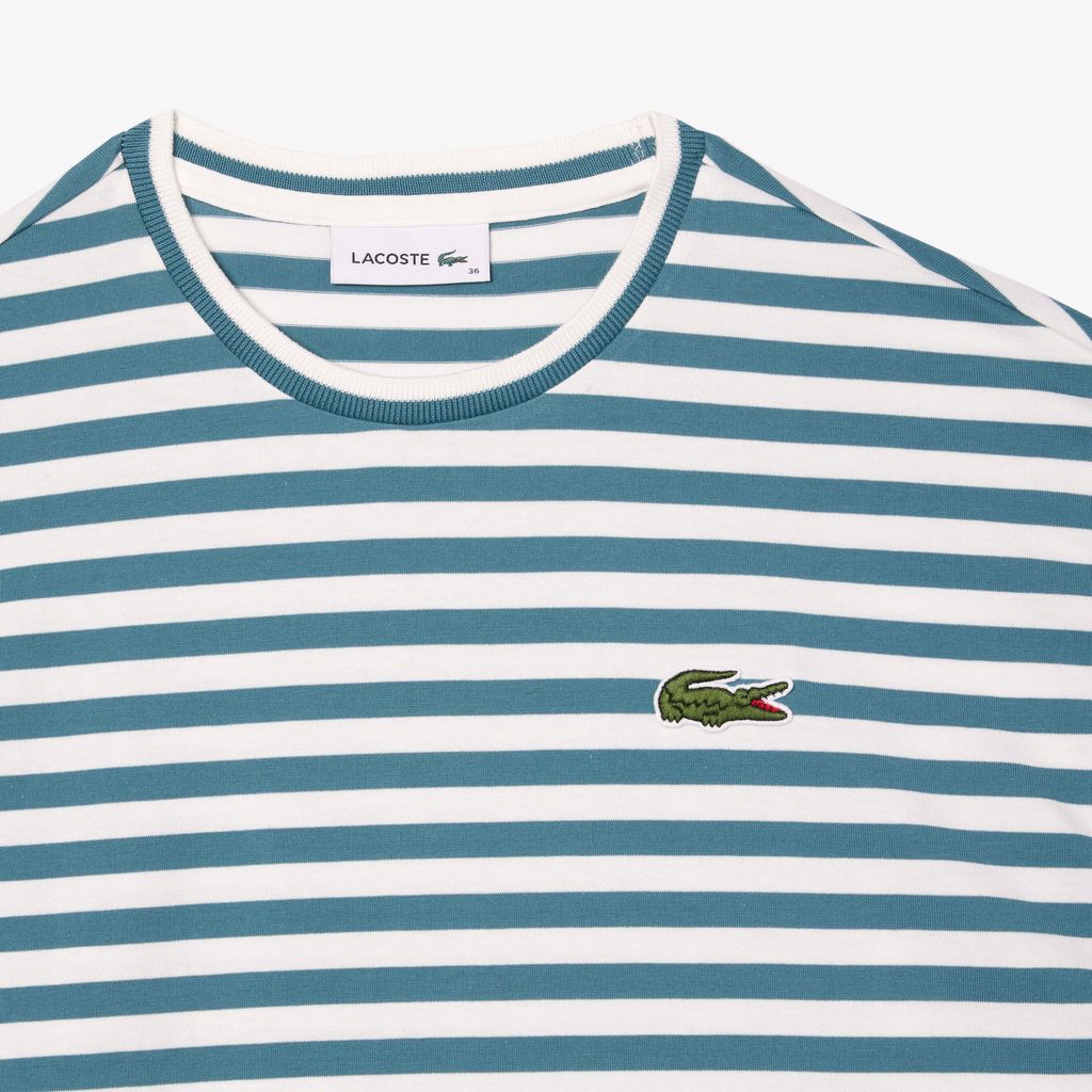 Đầm Lacoste Nữ Sọc Độ Dài Vừa Phải Chất Liệu Cotton Jersey