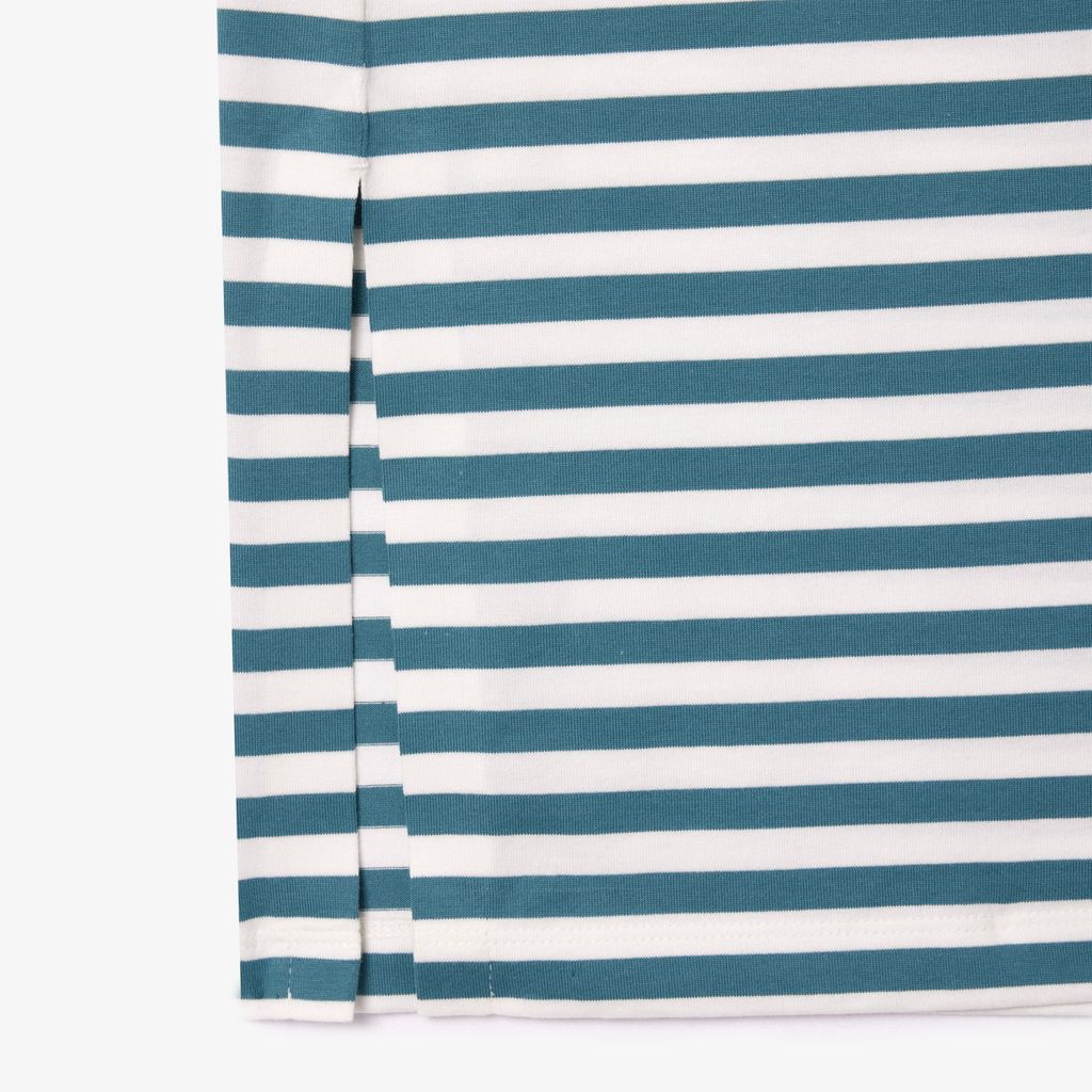 Đầm Lacoste Nữ Sọc Độ Dài Vừa Phải Chất Liệu Cotton Jersey