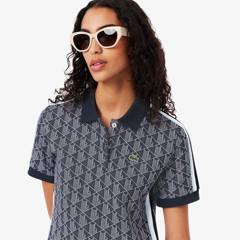 Đầm Polo Lacoste Nữ Ôm Dáng Họa Tiết Monogram