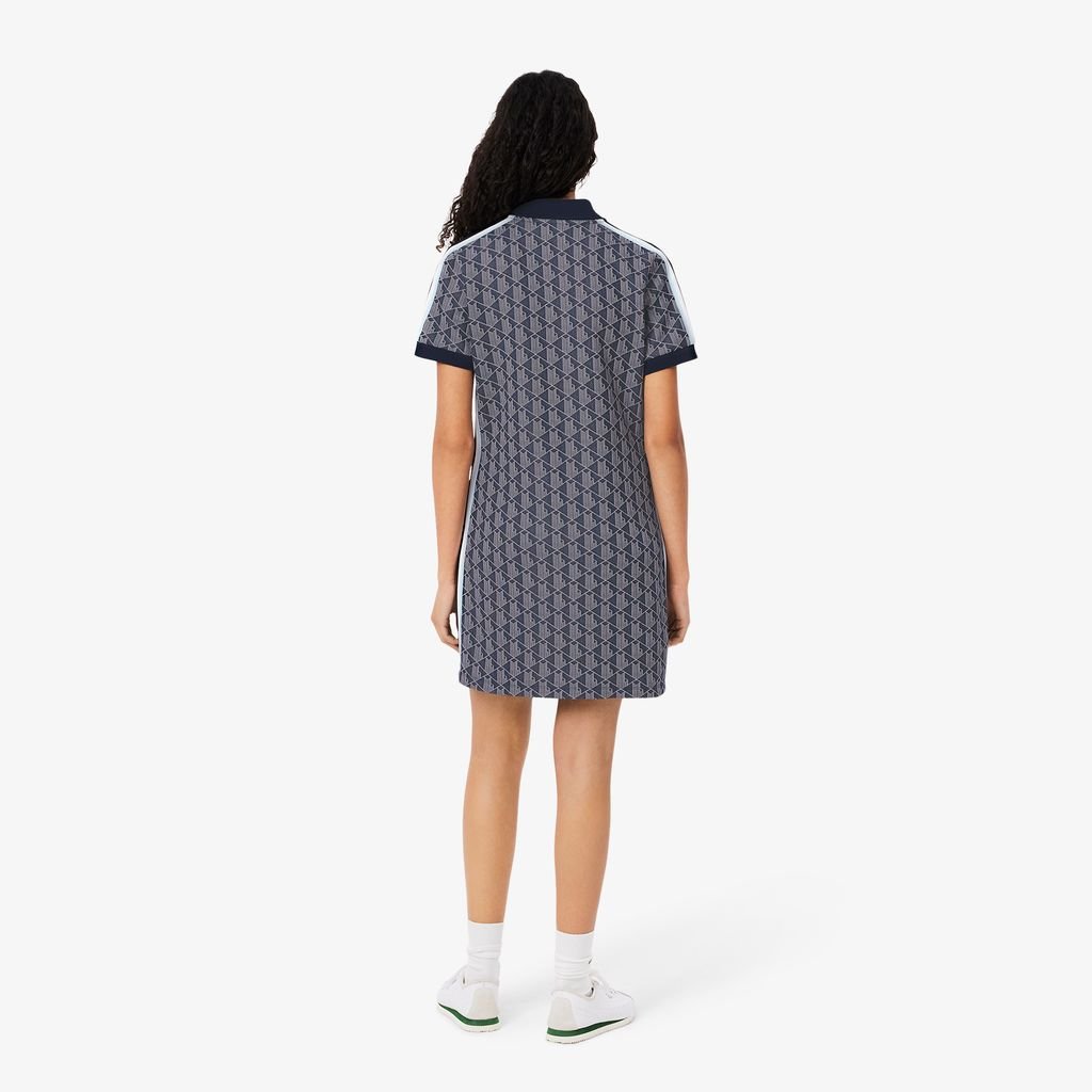 Đầm Polo Lacoste Nữ Ôm Dáng Họa Tiết Monogram