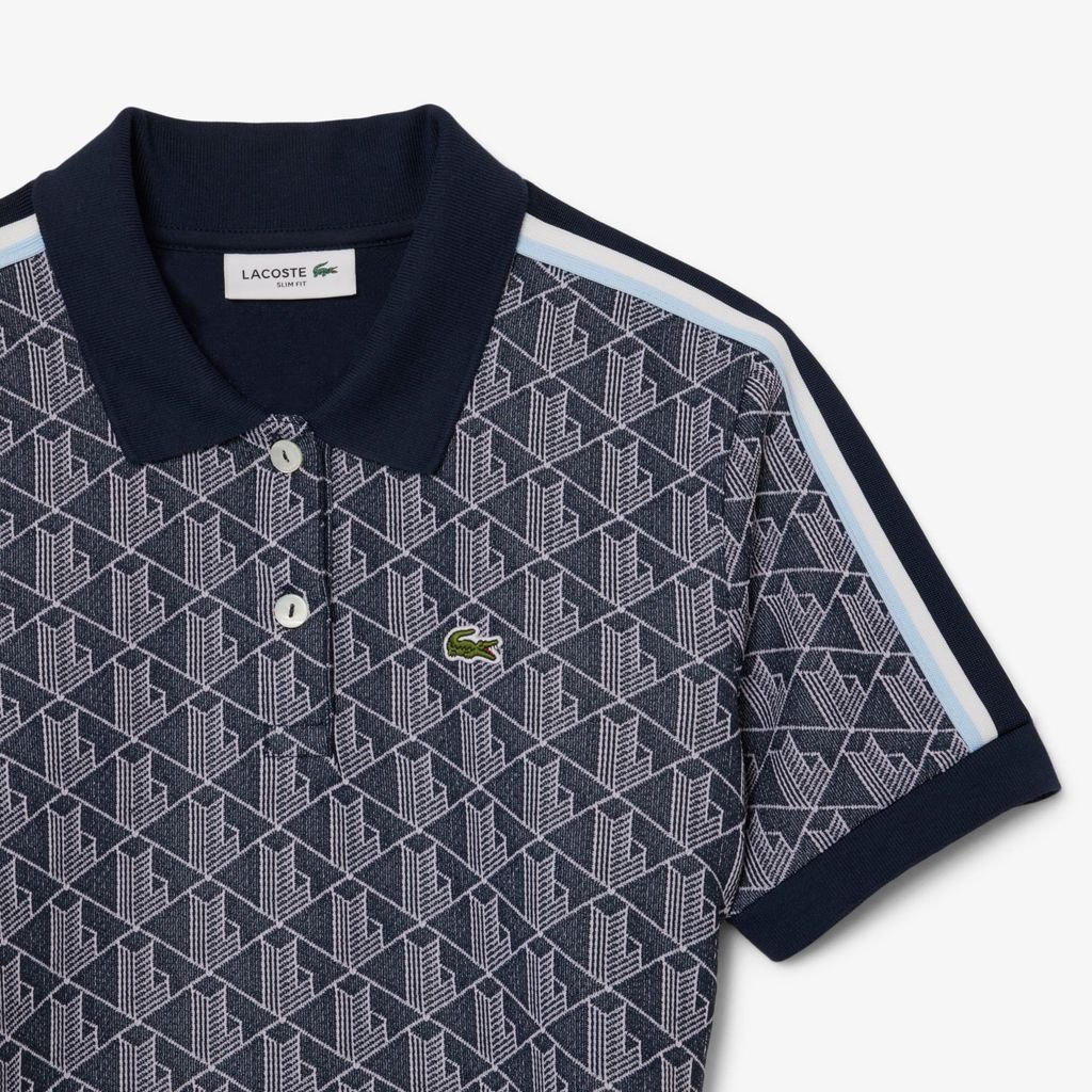 Đầm Polo Lacoste Nữ Ôm Dáng Họa Tiết Monogram