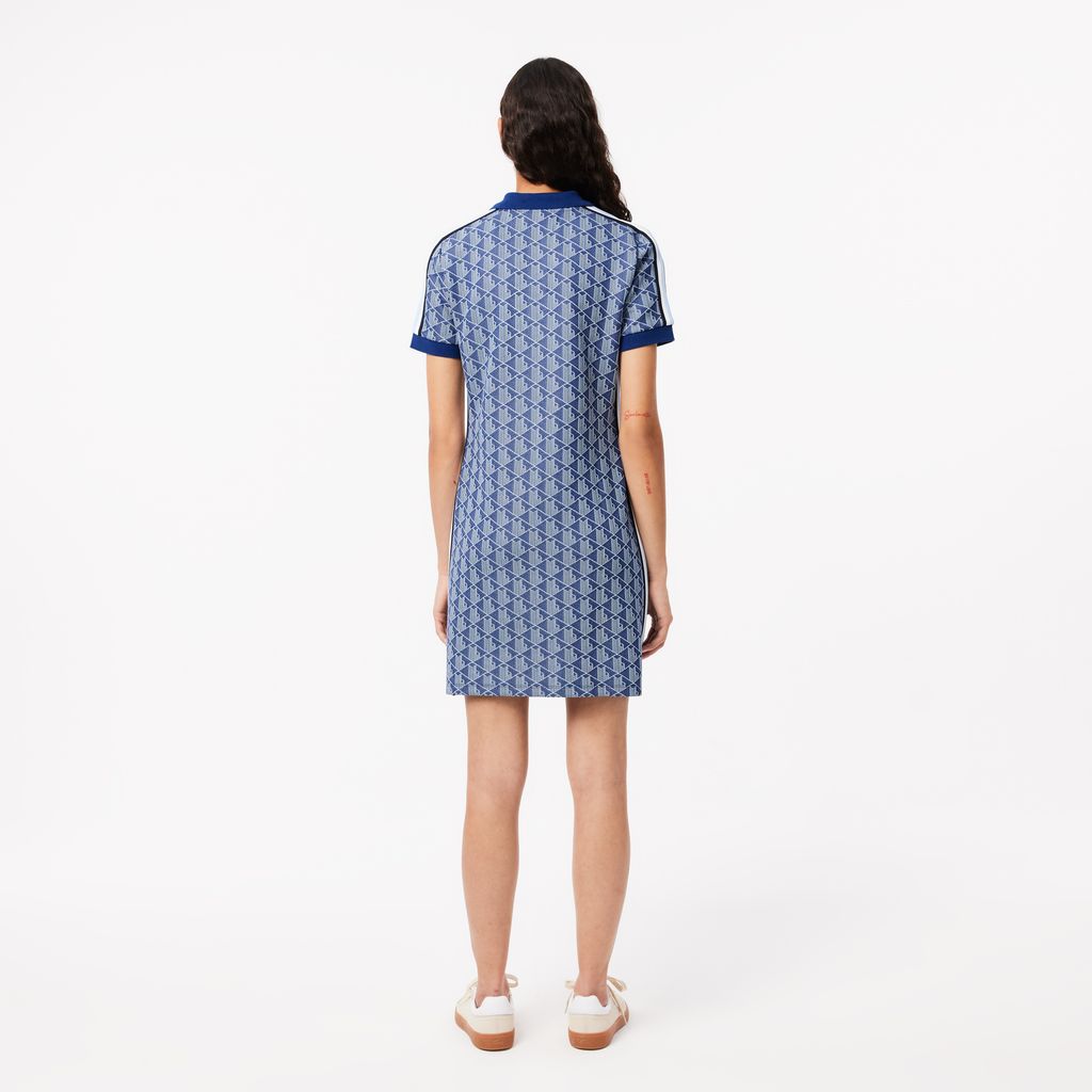 Đầm Polo Lacoste Nữ Ôm Dáng Họa Tiết Monogram