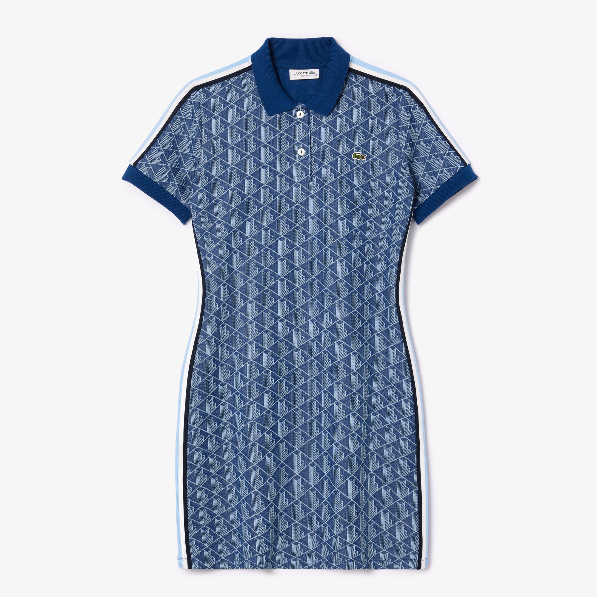 Đầm Polo Lacoste Nữ Ôm Dáng Họa Tiết Monogram