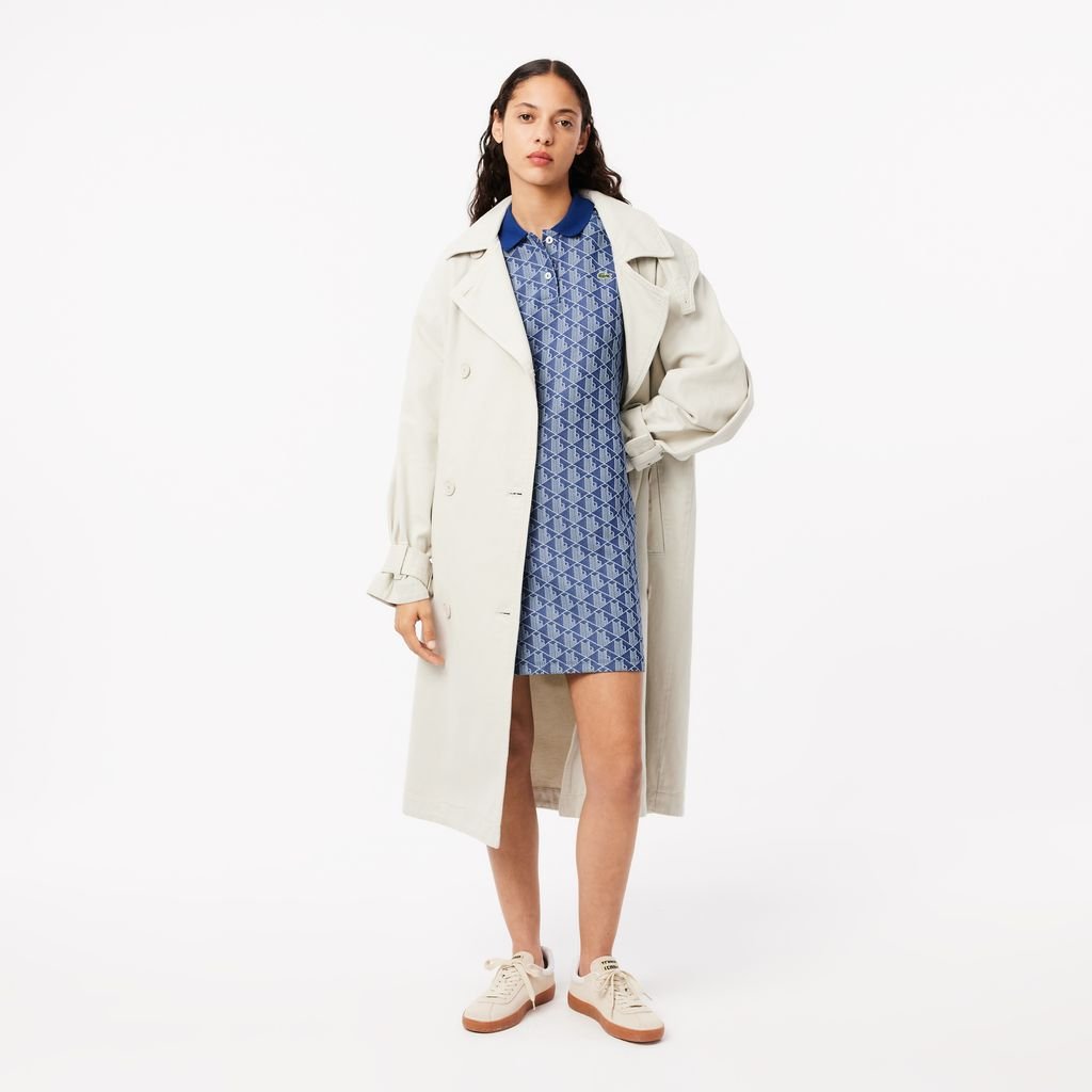 Đầm Polo Lacoste Nữ Ôm Dáng Họa Tiết Monogram