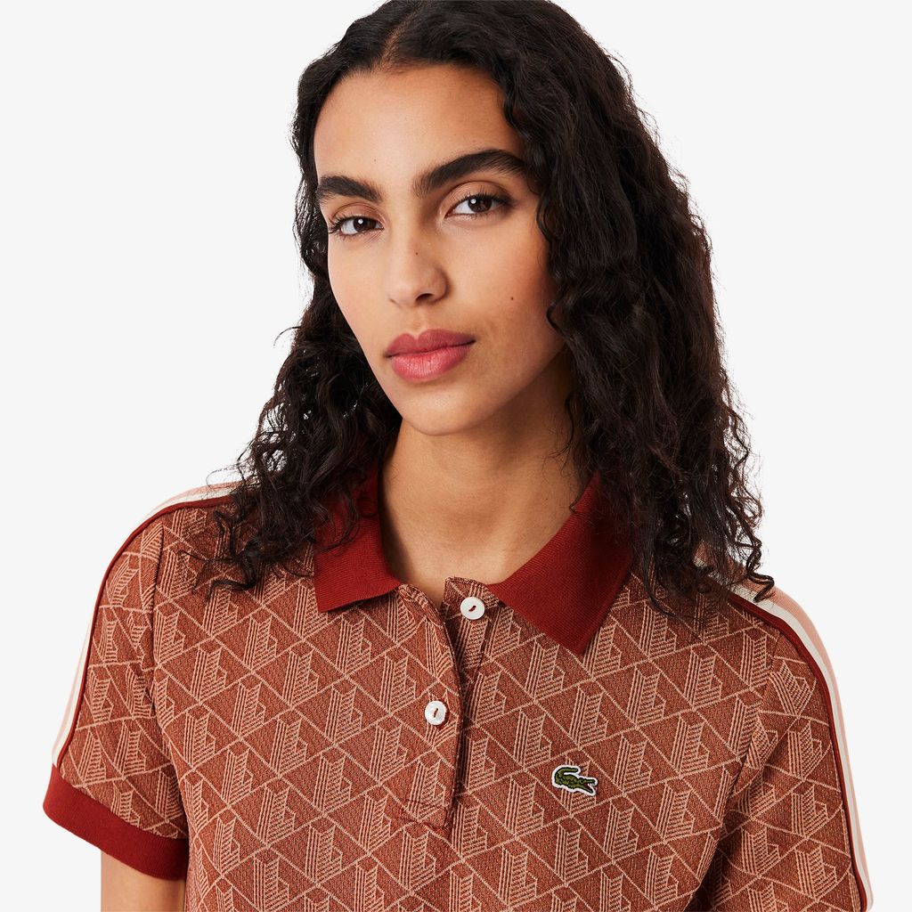 Đầm Polo Lacoste Nữ Ôm Dáng Họa Tiết Monogram