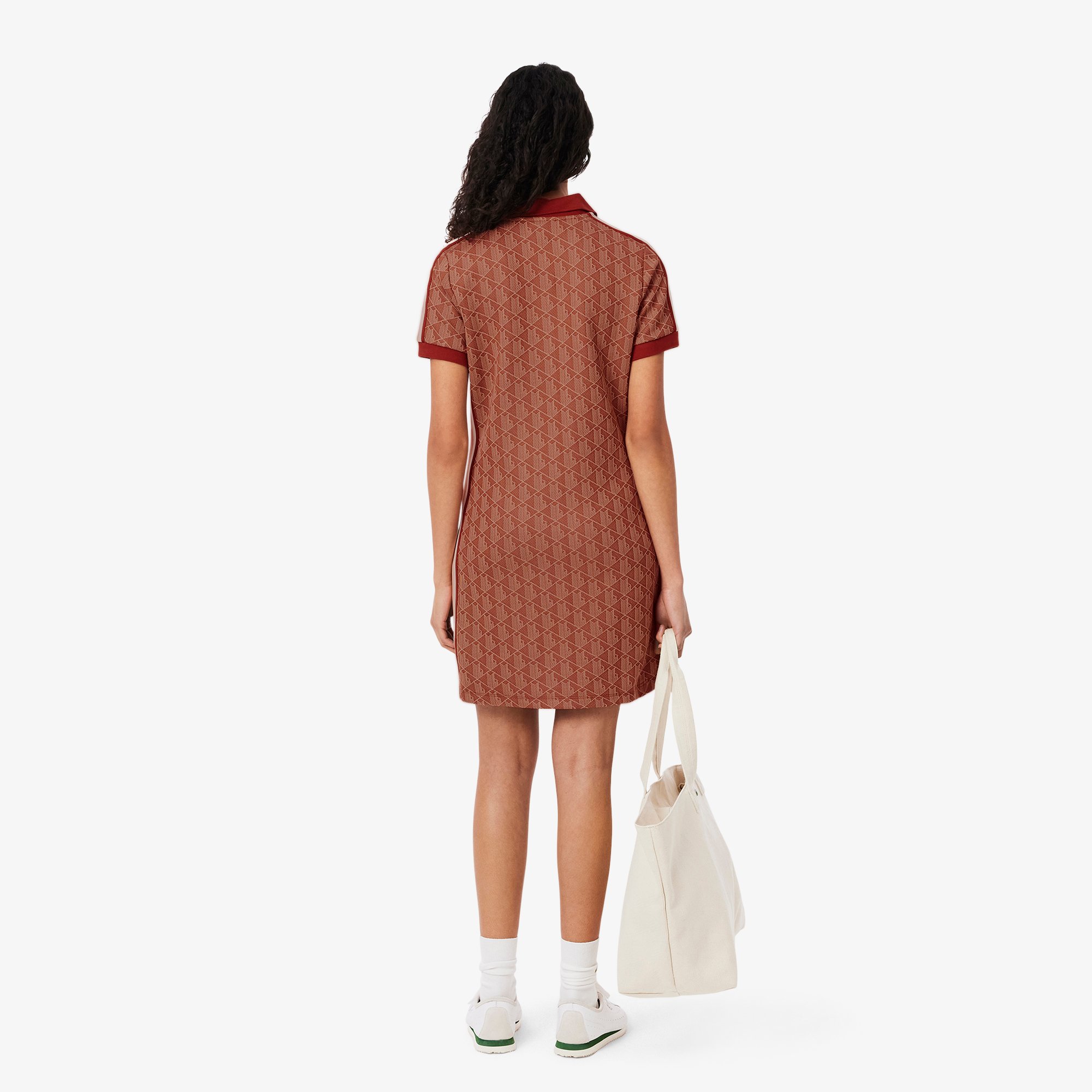 Đầm Polo Lacoste Nữ Ôm Dáng Họa Tiết Monogram