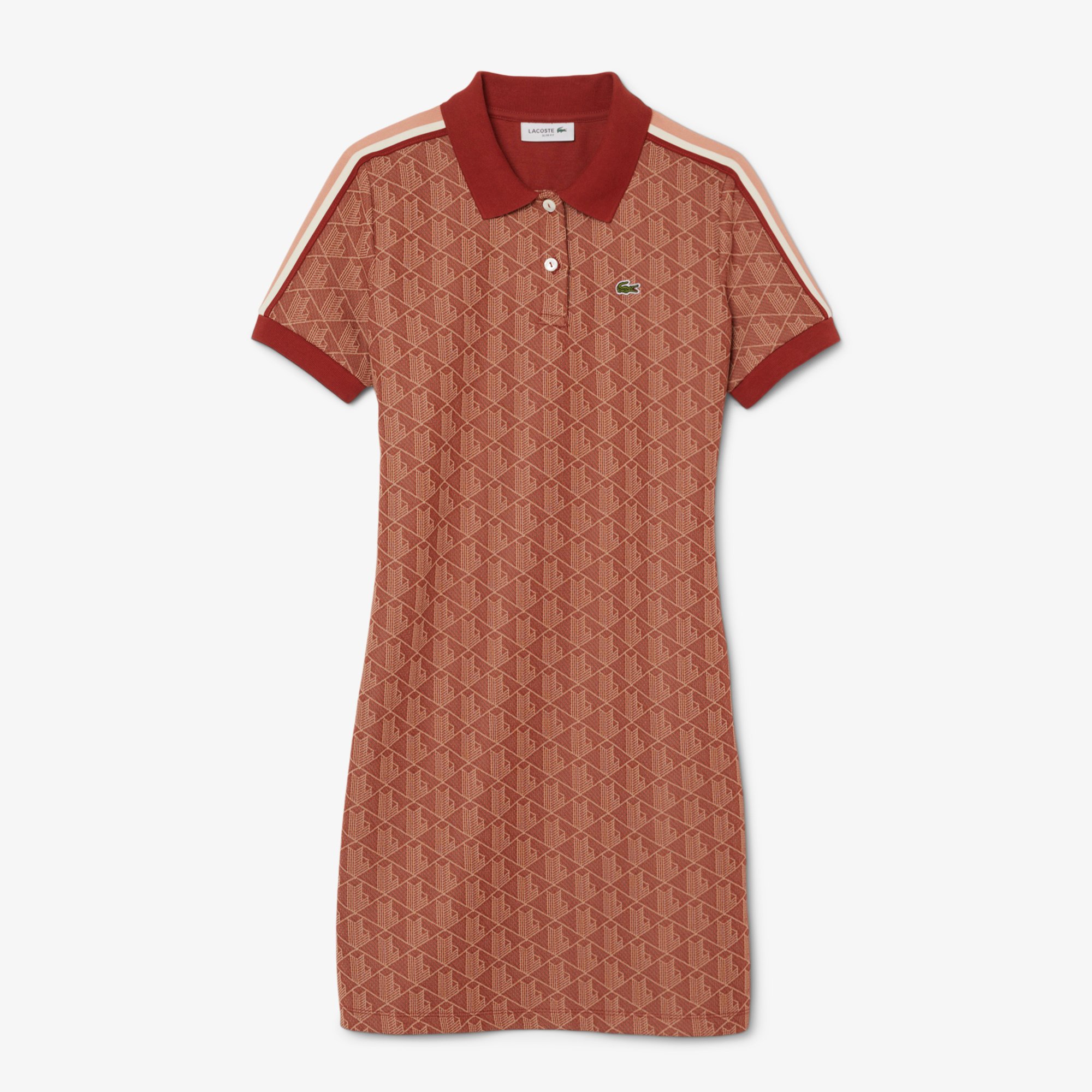 Đầm Polo Lacoste Nữ Ôm Dáng Họa Tiết Monogram