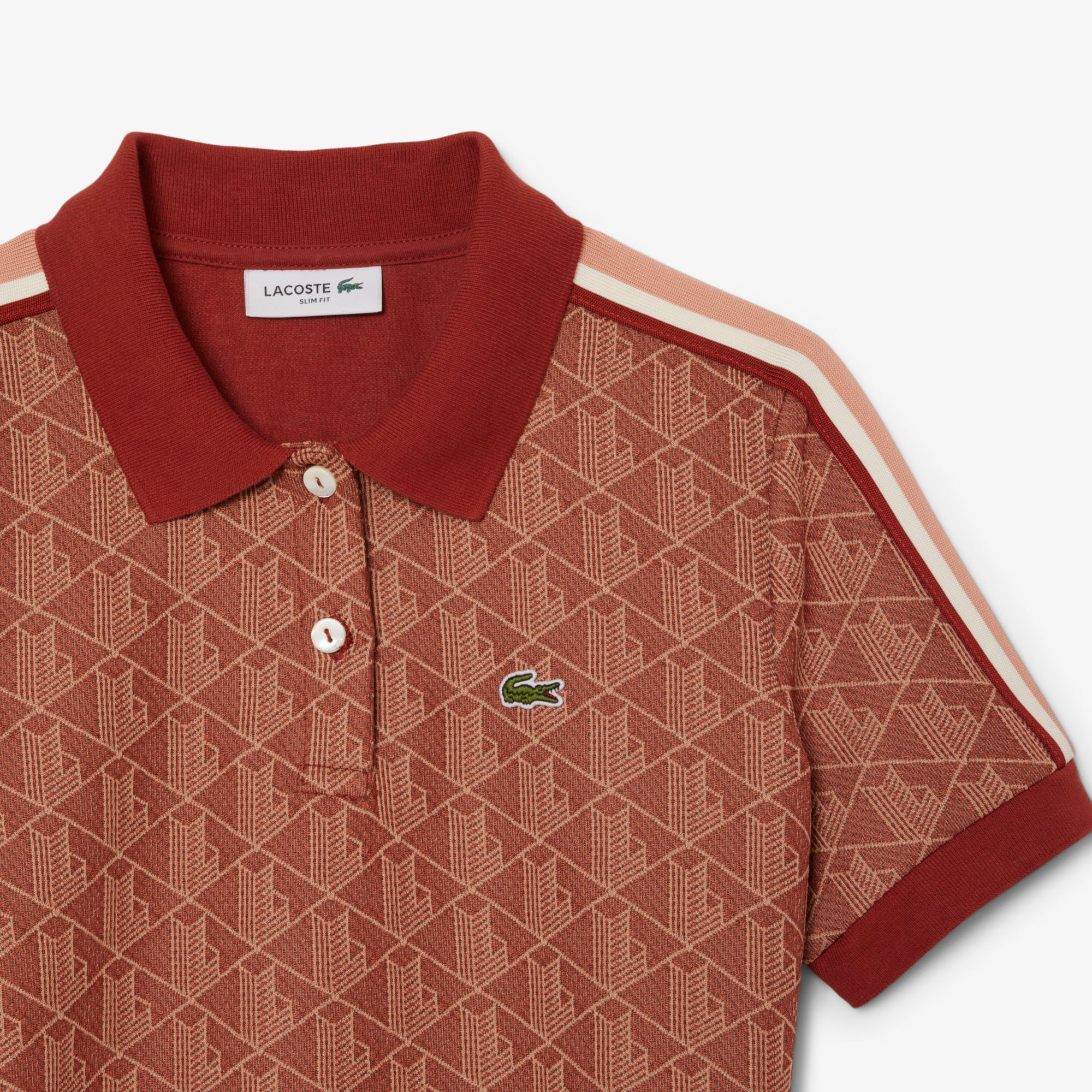 Đầm Polo Lacoste Nữ Ôm Dáng Họa Tiết Monogram