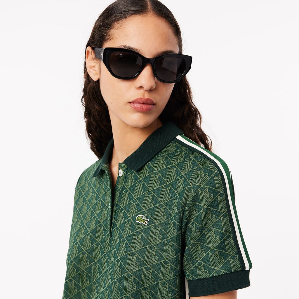 Đầm Polo Lacoste Nữ Ôm Dáng Họa Tiết Monogram