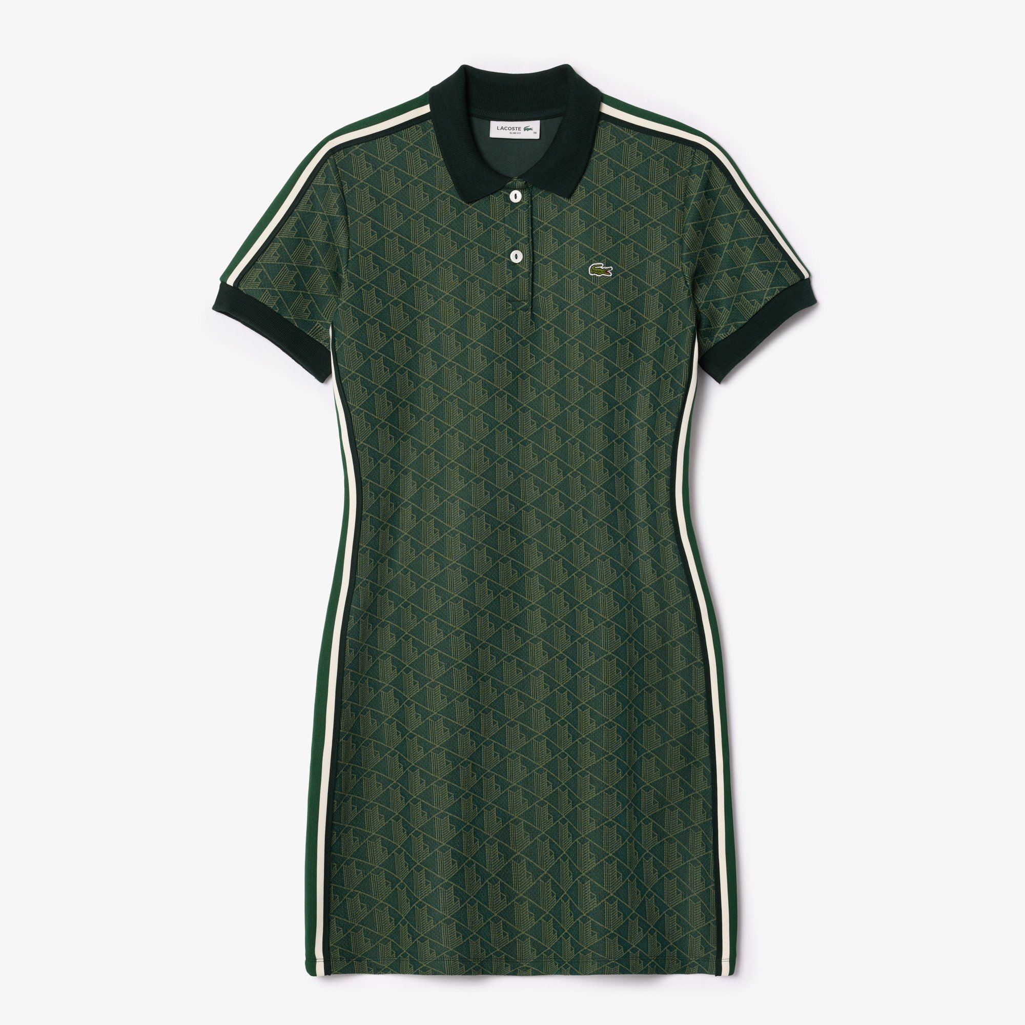 Đầm Polo Lacoste Nữ Ôm Dáng Họa Tiết Monogram