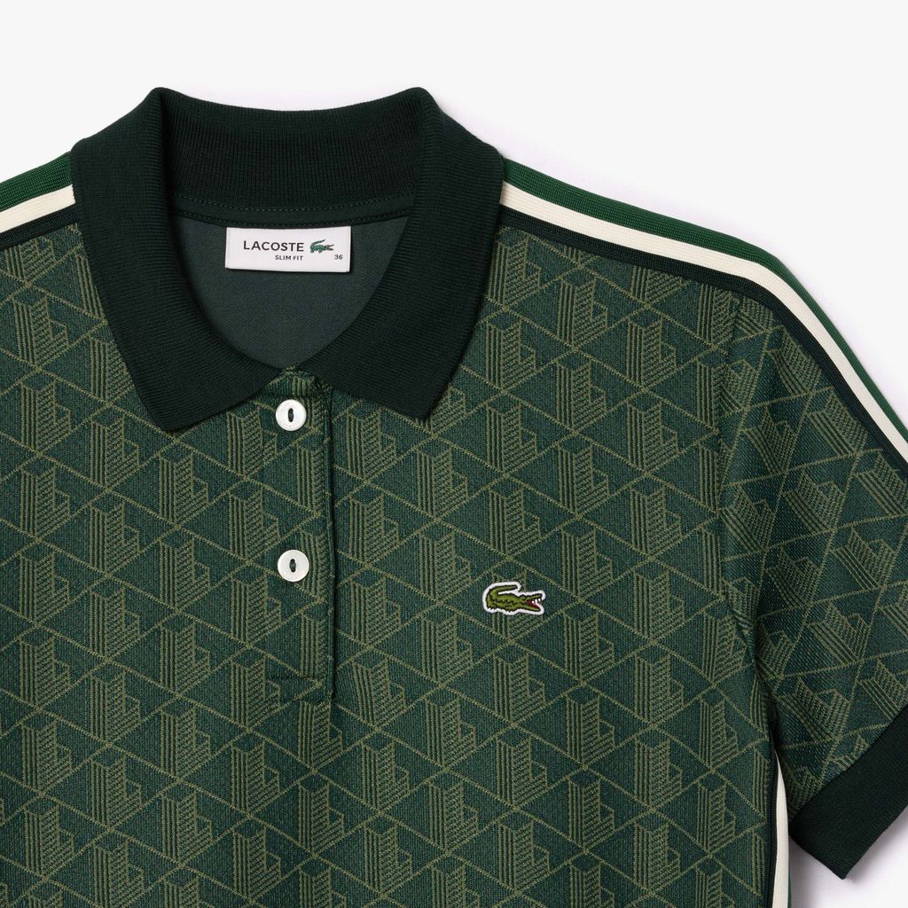 Đầm Polo Lacoste Nữ Ôm Dáng Họa Tiết Monogram