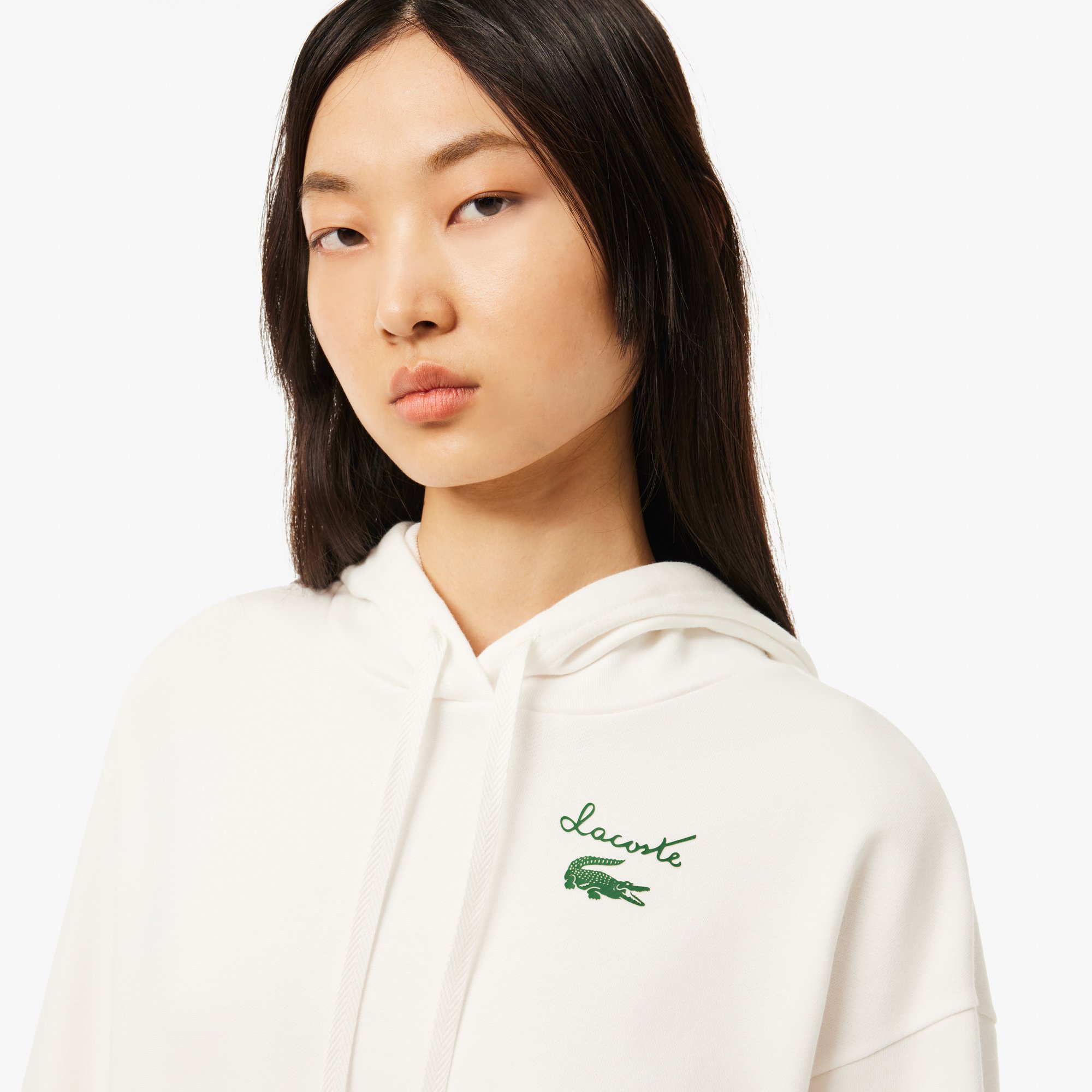 Đầm Thun Lacoste Nữ Oversize Chất Liệu Fleece