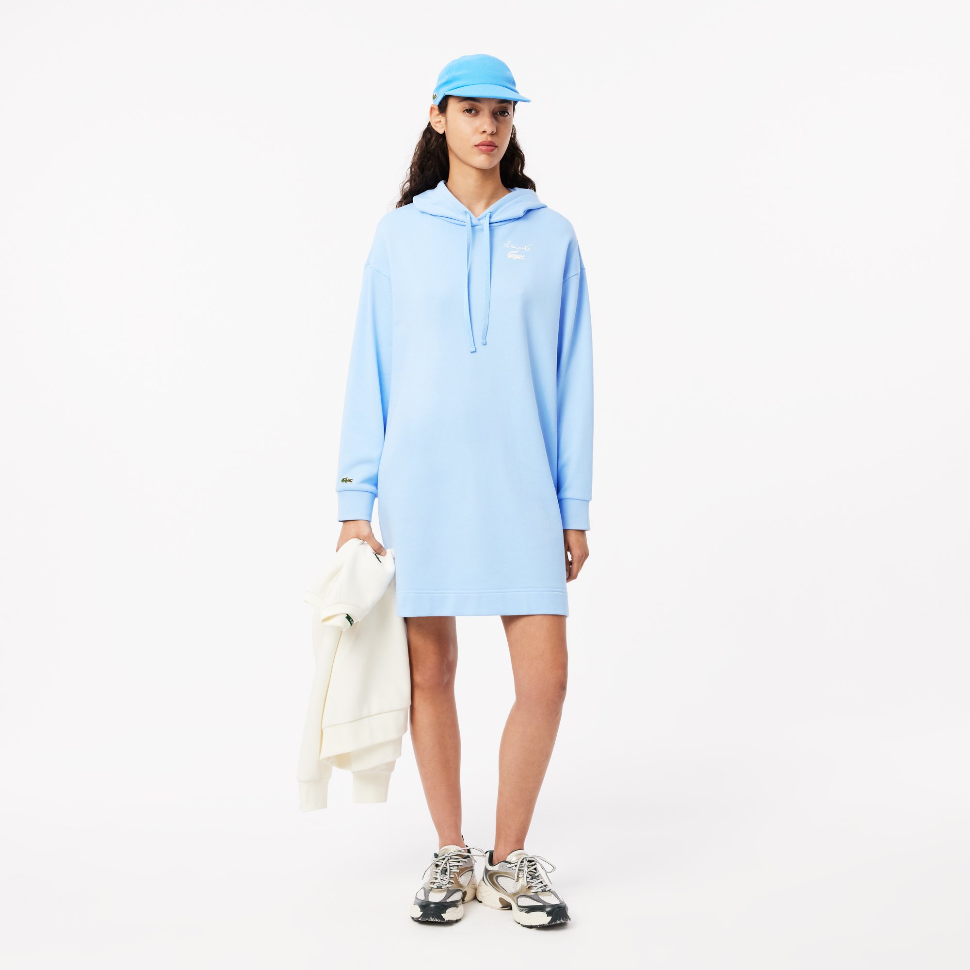 Đầm Thun Lacoste Nữ Oversize Chất Liệu Fleece