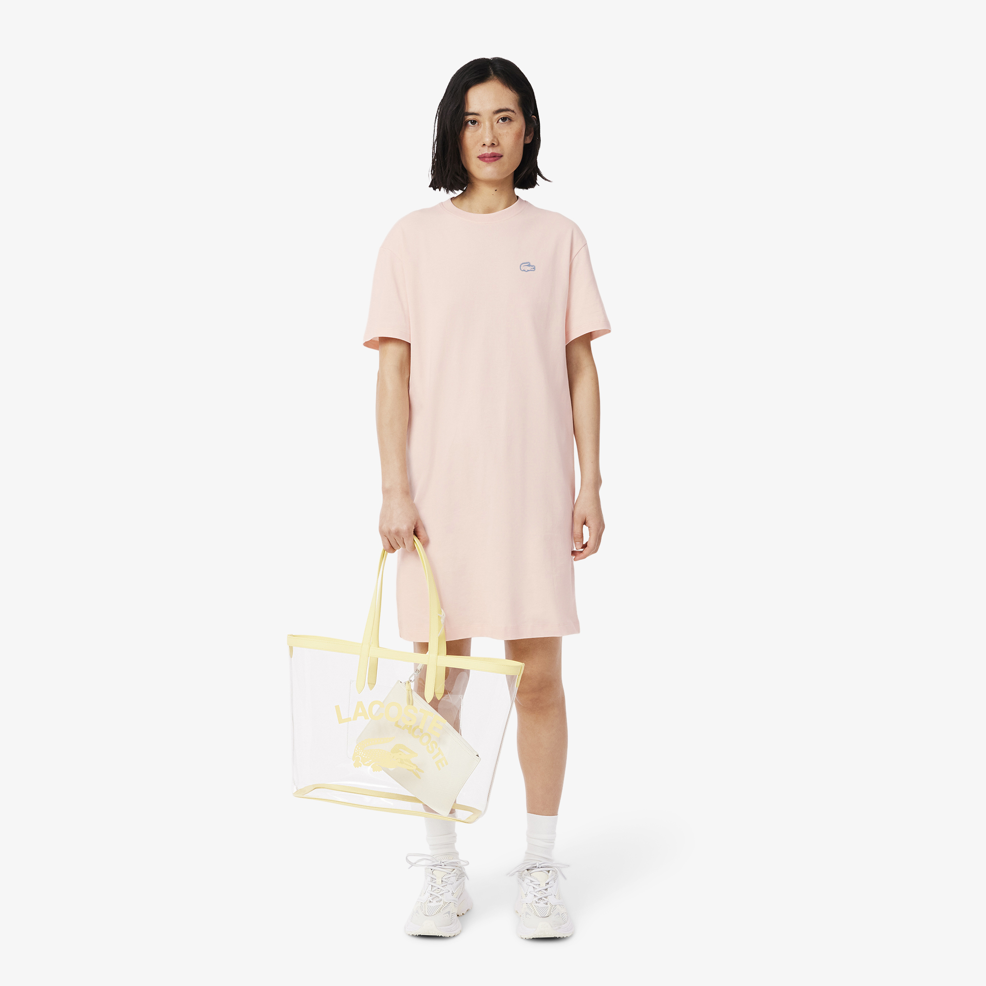Đầm Thun Lacoste Nữ Chất Liệu Cotton Jersey Dáng Rộng