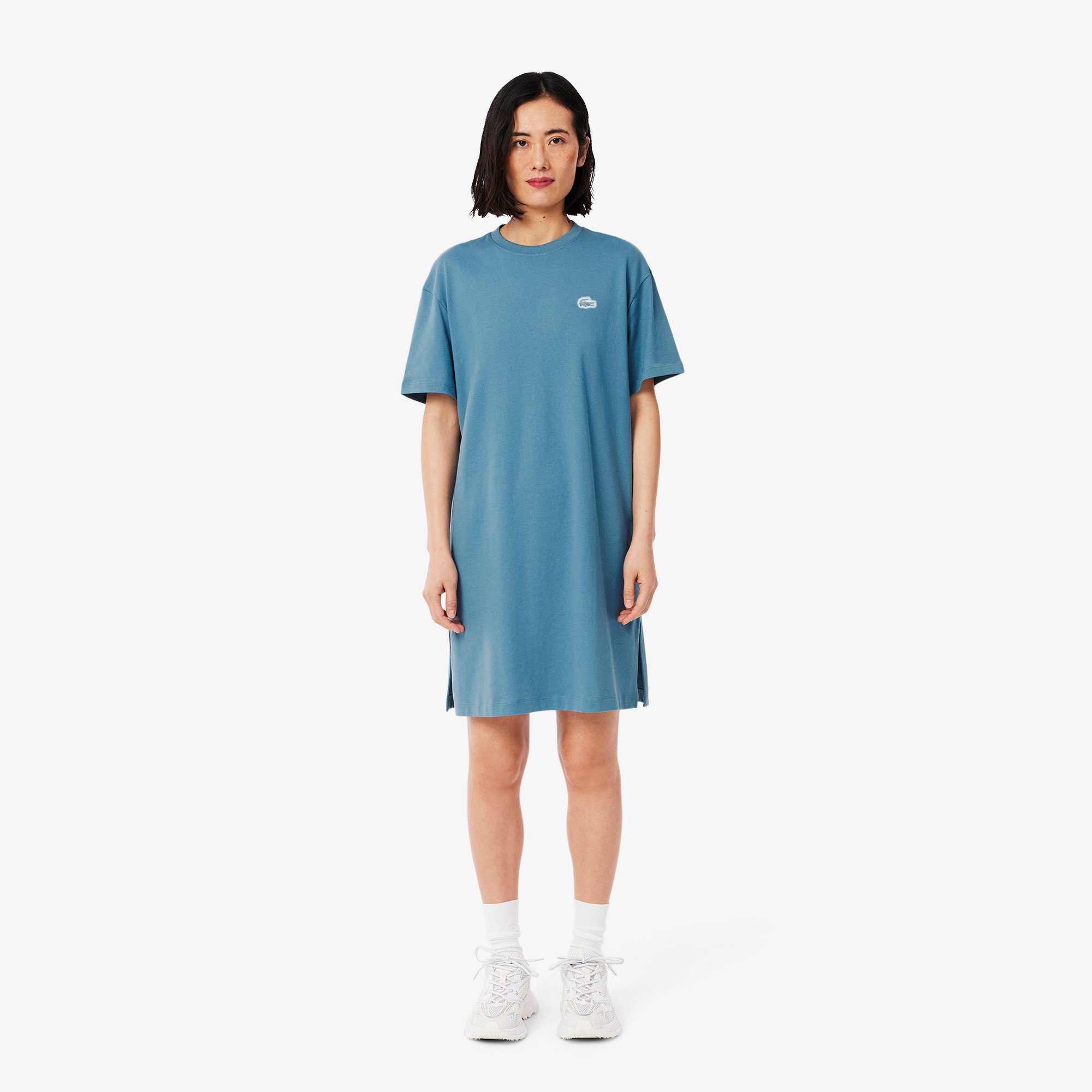 Đầm Thun Lacoste Nữ Chất Liệu Cotton Jersey Dáng Rộng