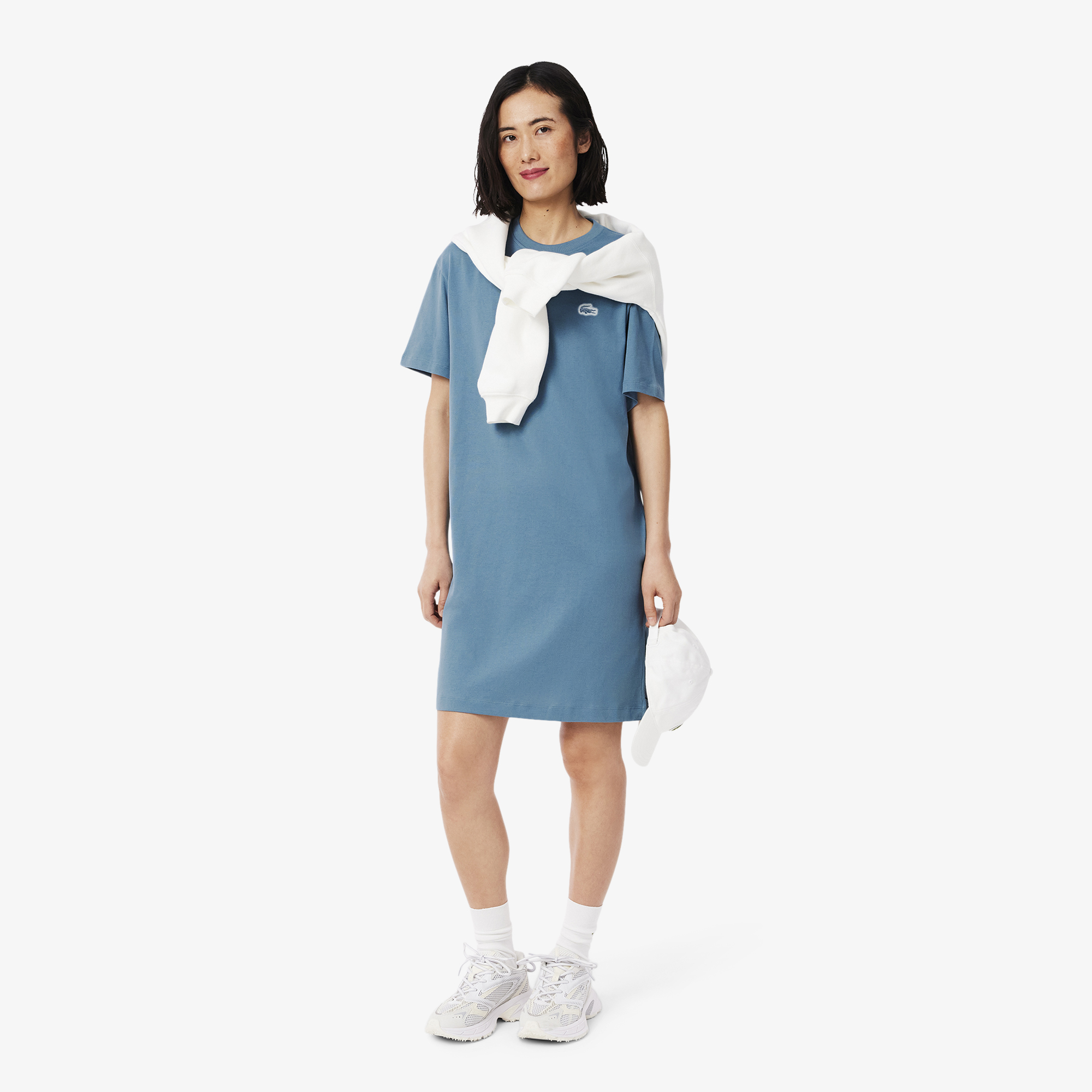 Đầm Thun Lacoste Nữ Chất Liệu Cotton Jersey Dáng Rộng