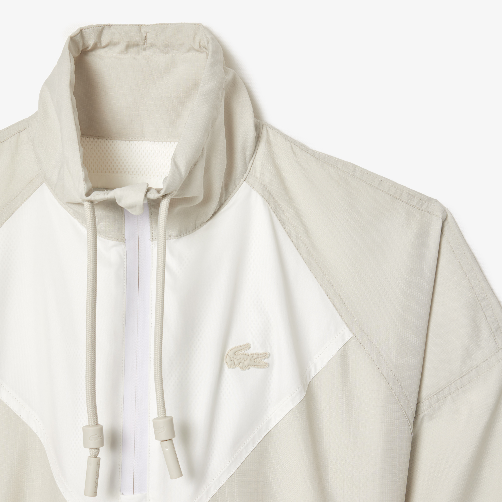 Đầm Thun Ngắn Lacoste Nữ Dáng Rộng Xếp Ly
