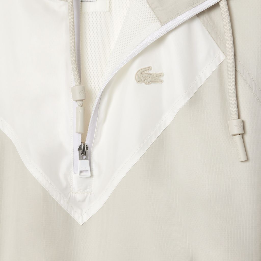 Đầm Thun Ngắn Lacoste Nữ Dáng Rộng Xếp Ly