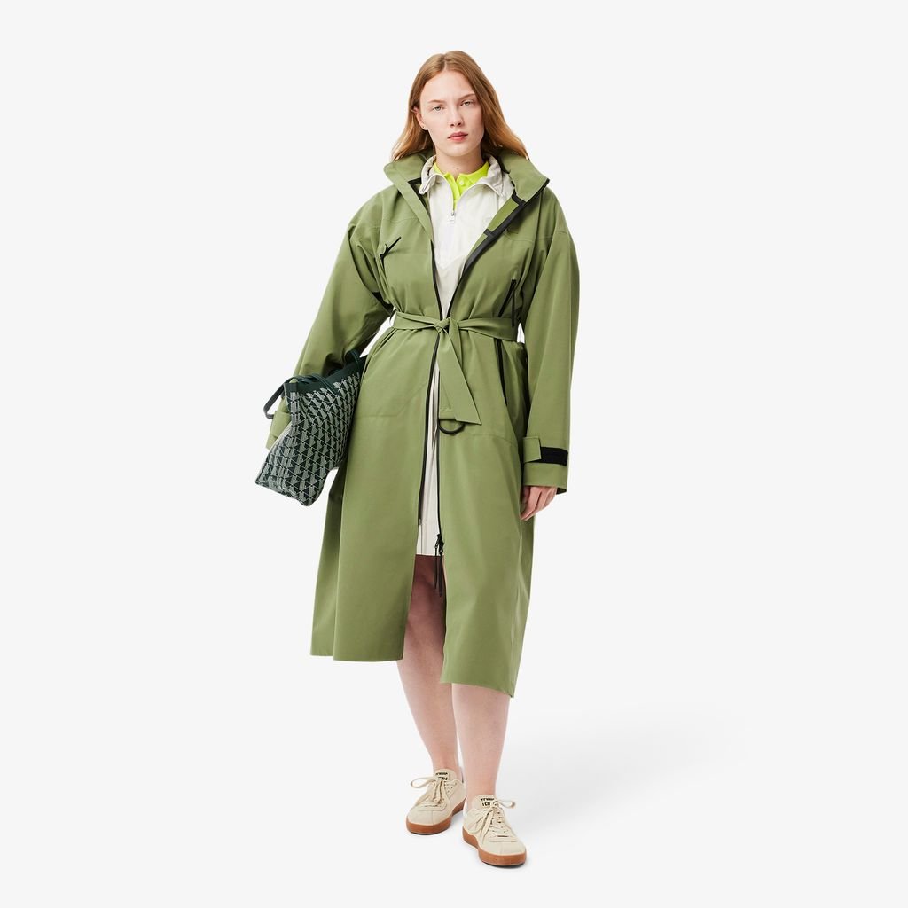 Đầm Thun Ngắn Lacoste Nữ Dáng Rộng Xếp Ly