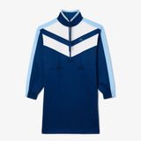 Đầm Thun Lacoste Nữ Dáng Rộng Interlock Xếp Ly