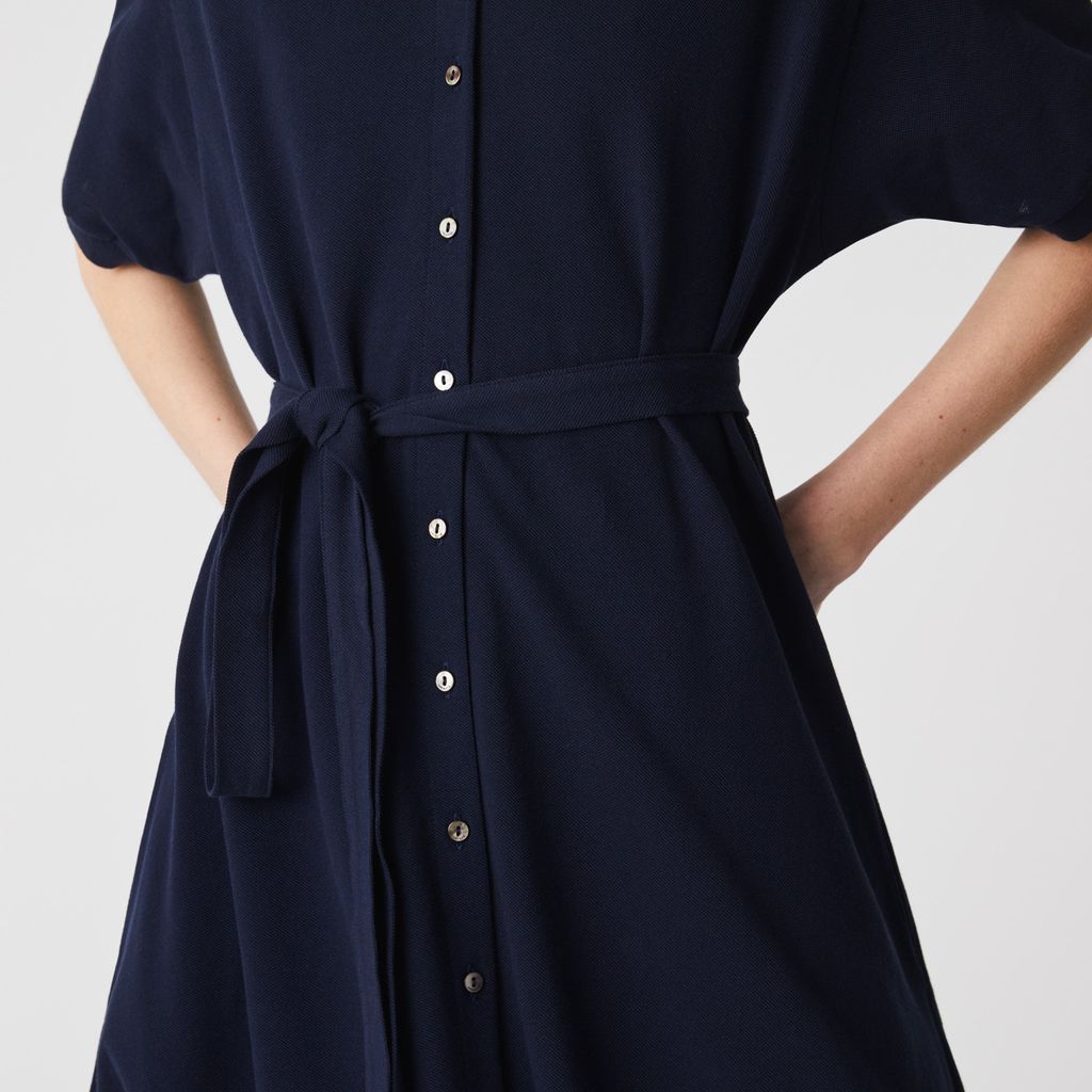 Đầm Polo Lacoste Nữ Có Đai Chất Liệu Cotton Piqué