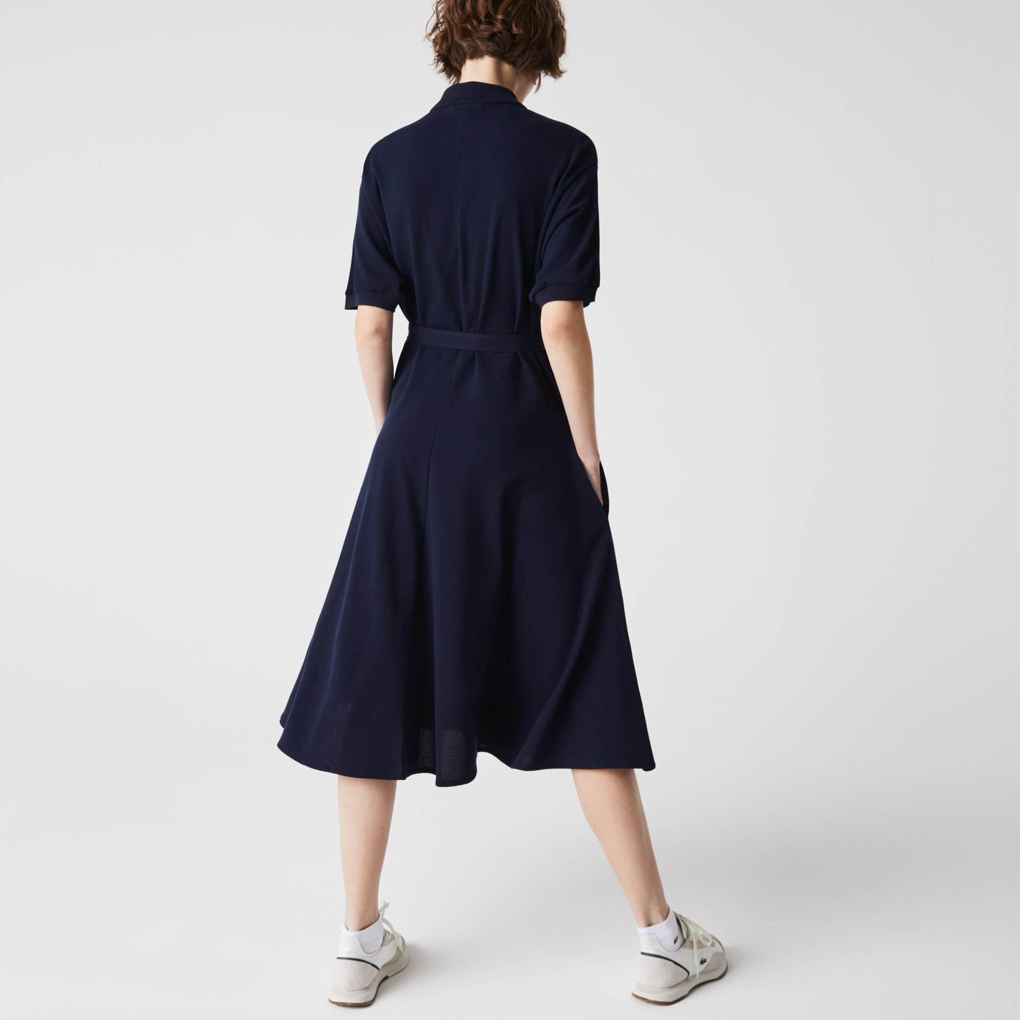 Đầm Polo Lacoste Nữ Có Đai Chất Liệu Cotton Piqué