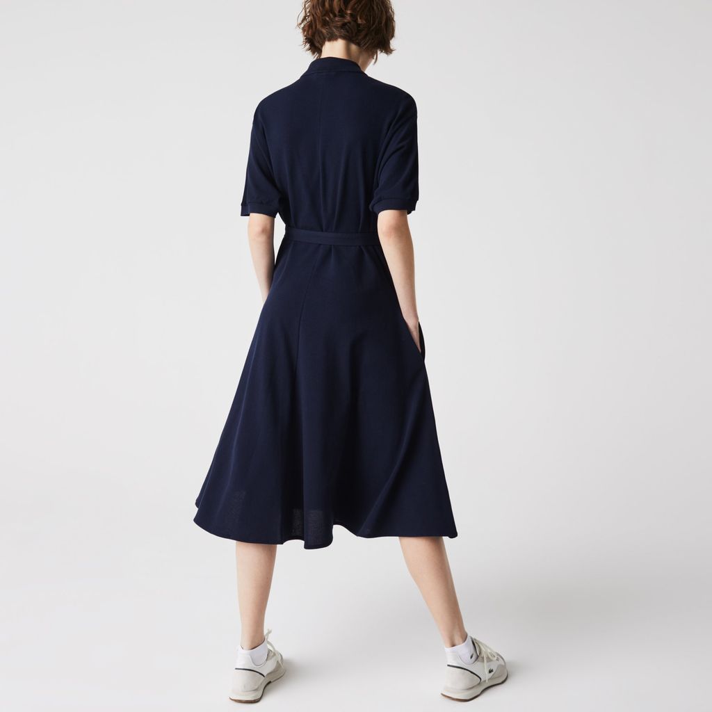 Đầm Polo Lacoste Nữ Có Đai Chất Liệu Cotton Piqué