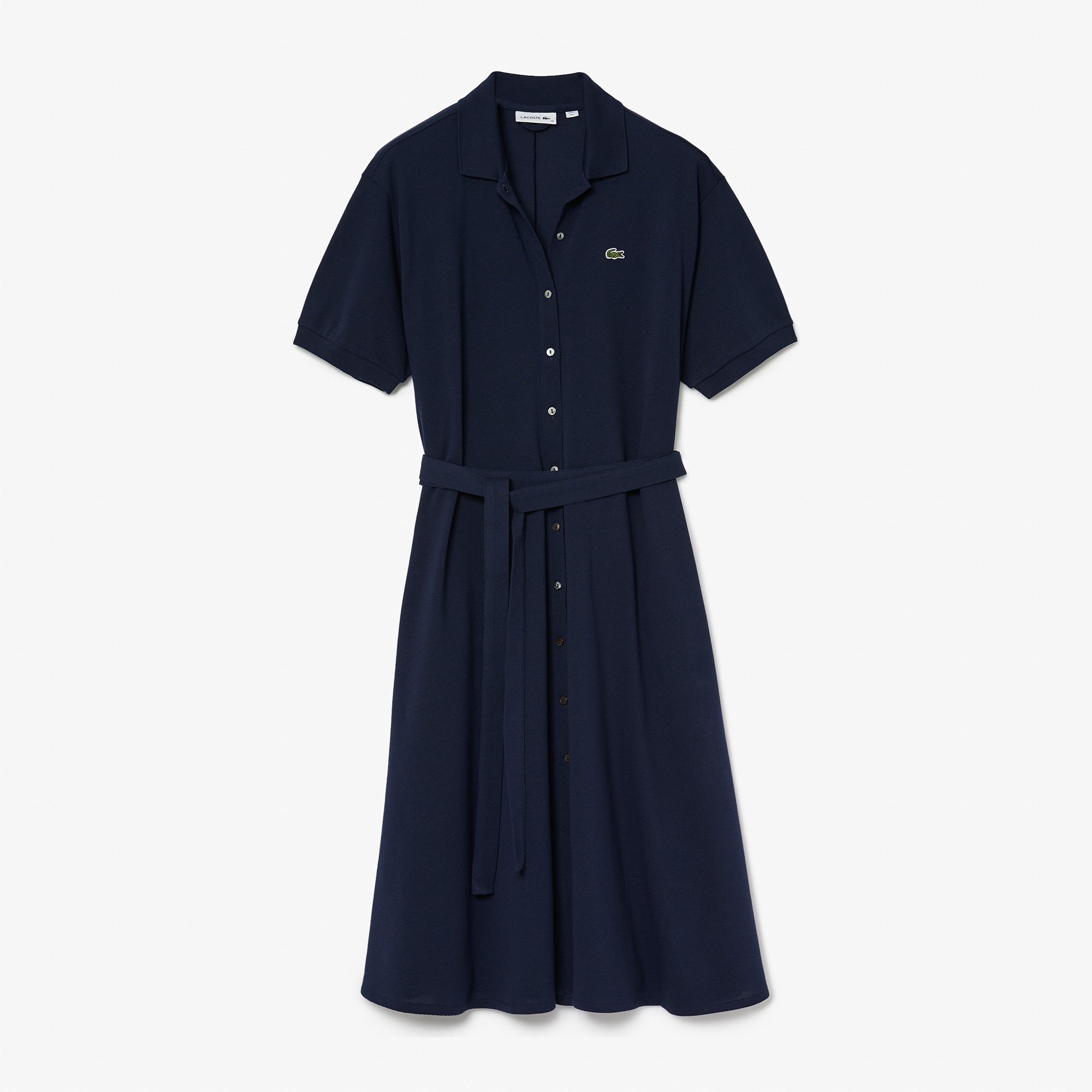 Đầm Polo Lacoste Nữ Có Đai Chất Liệu Cotton Piqué