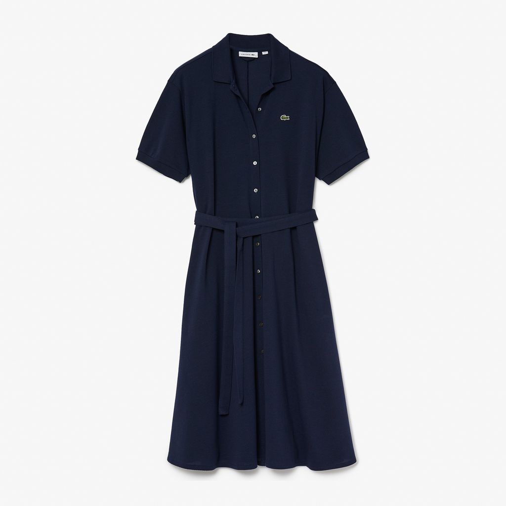 Đầm Polo Lacoste Nữ Có Đai Chất Liệu Cotton Piqué