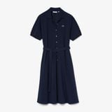 Đầm Polo Lacoste Nữ Có Đai Chất Liệu Cotton Piqué