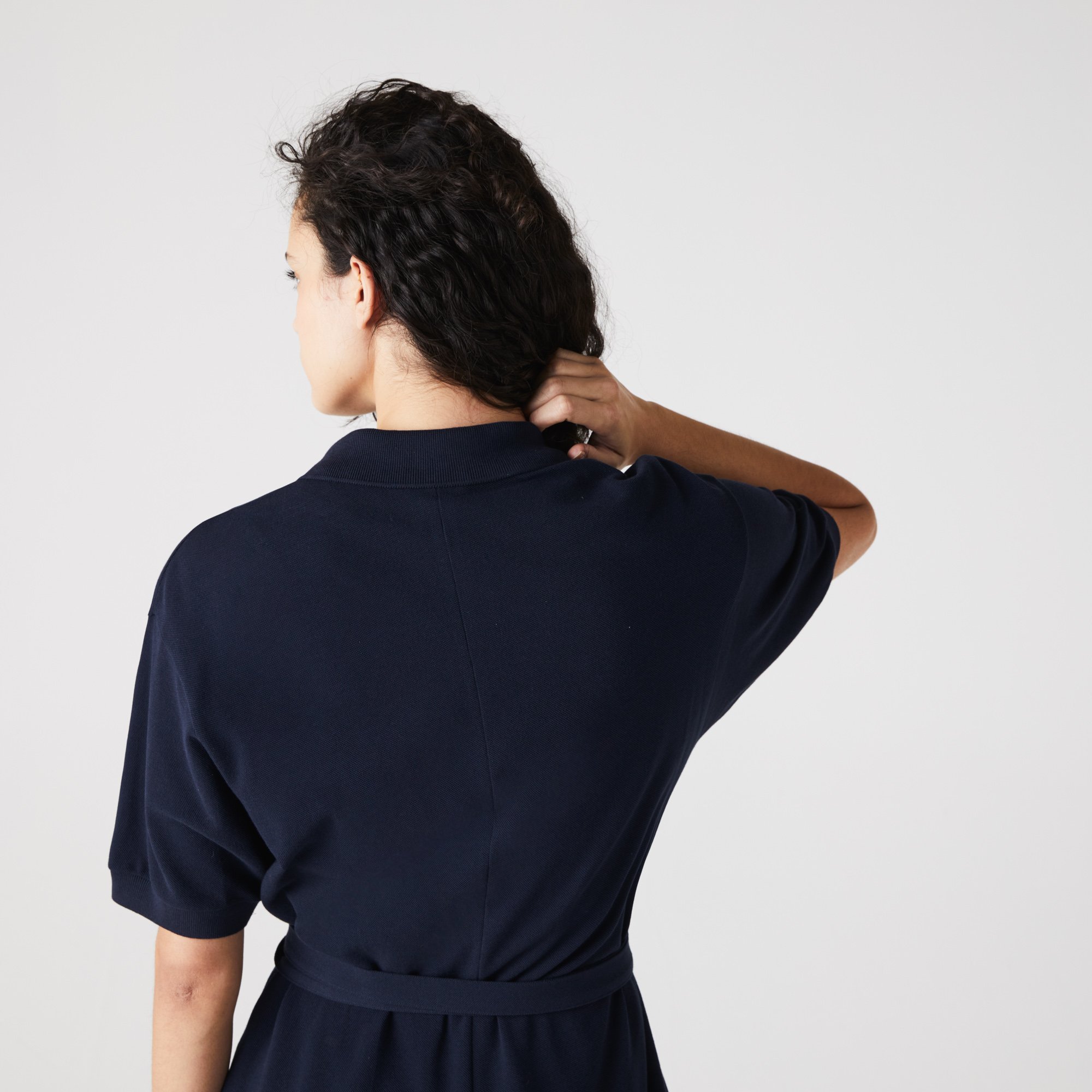 Đầm Polo Lacoste Nữ Có Đai Chất Liệu Cotton Piqué