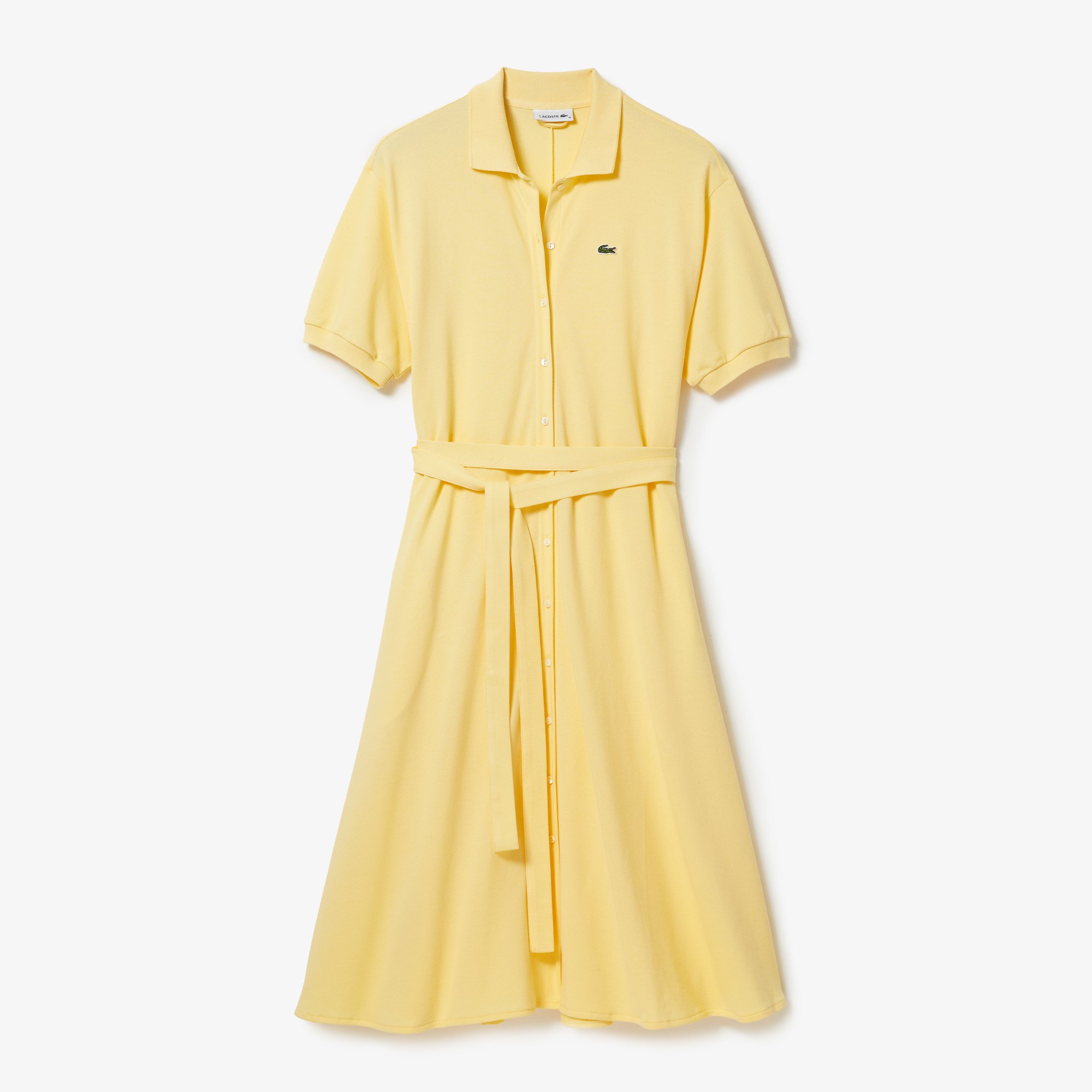 Đầm Polo Lacoste Nữ Có Đai Chất Liệu Cotton Piqué