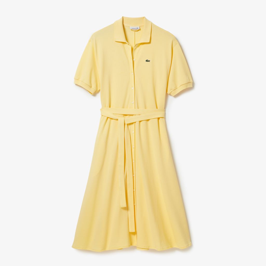 Đầm Polo Lacoste Nữ Có Đai Chất Liệu Cotton Piqué