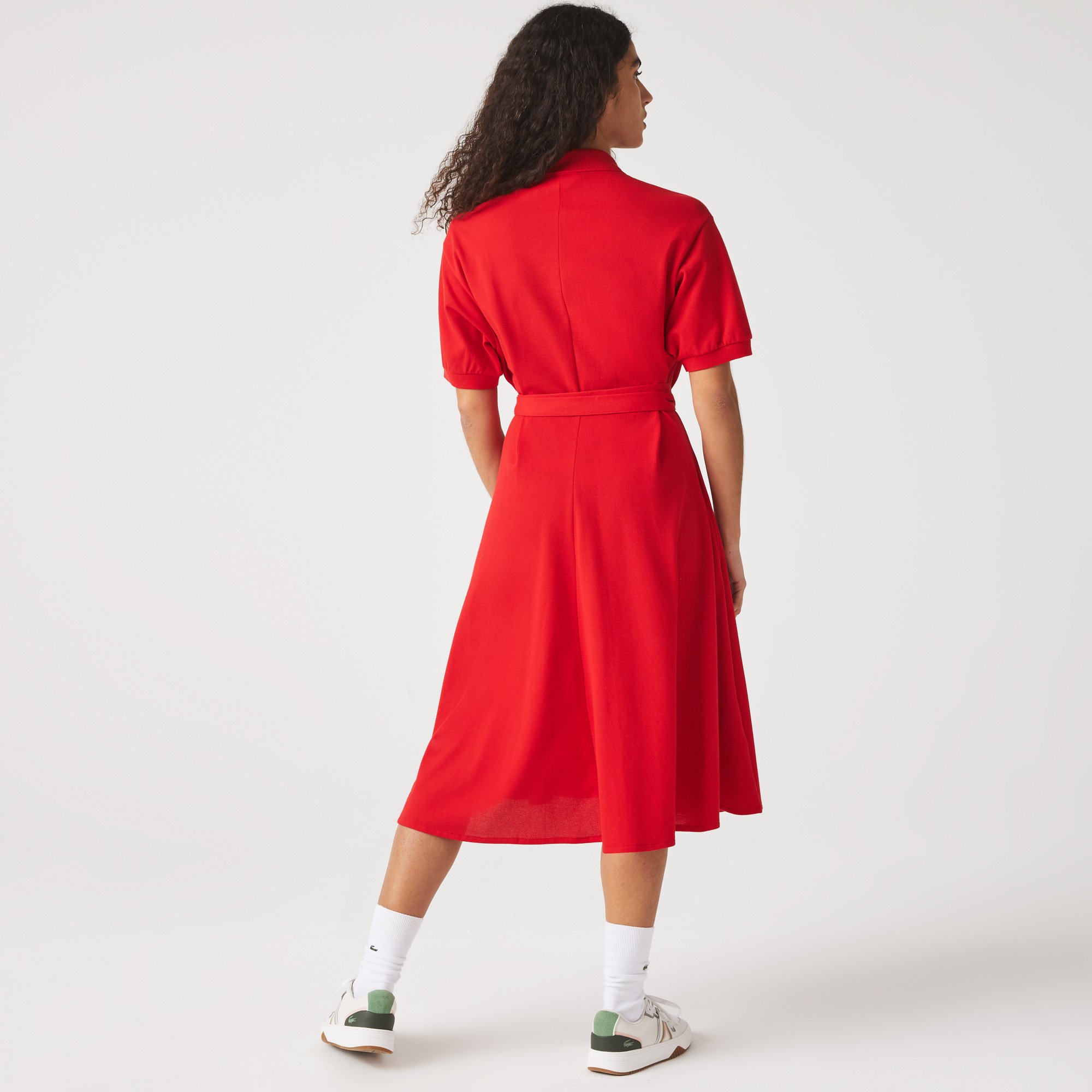 Đầm Polo Lacoste Nữ Có Đai Chất Liệu Cotton Piqué